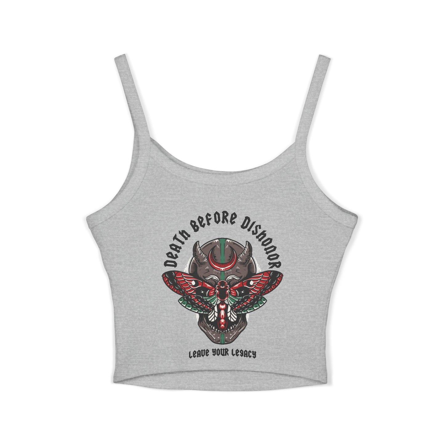 Women's 'Death Before Dishonor' Spaghetti Strap Tank