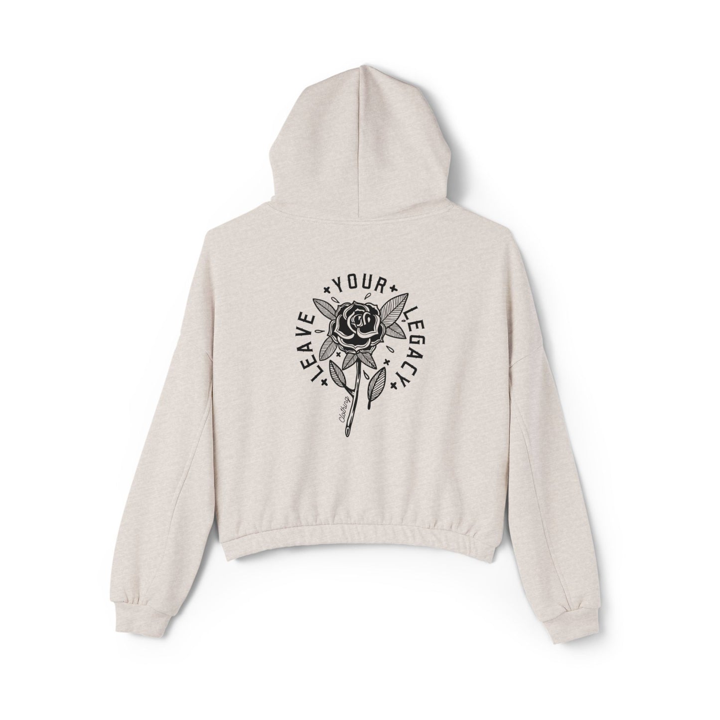 Women's 'Rose Stem' Cinched Bottom Hoodie