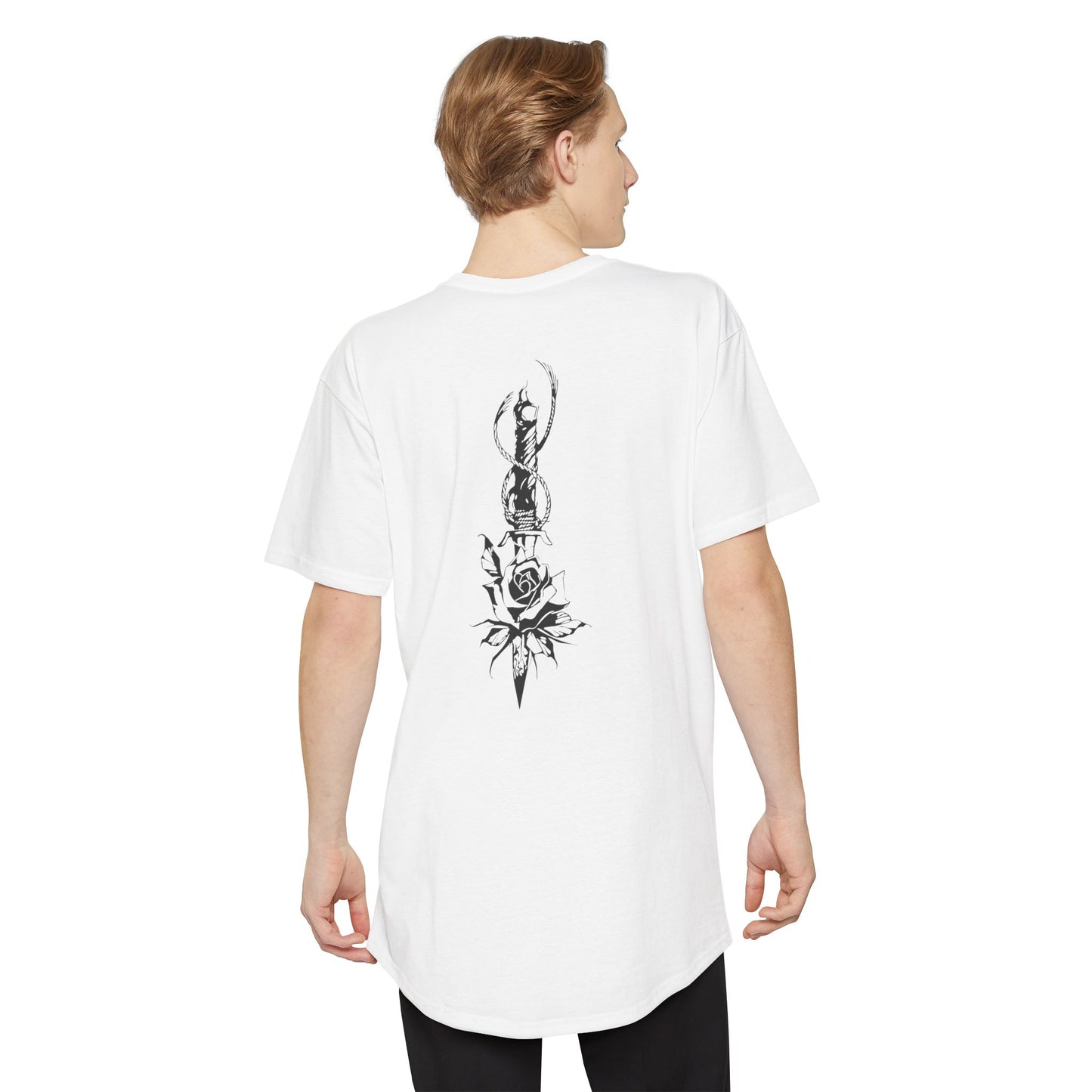 Men's 'Rose & Dagger' Long Tee