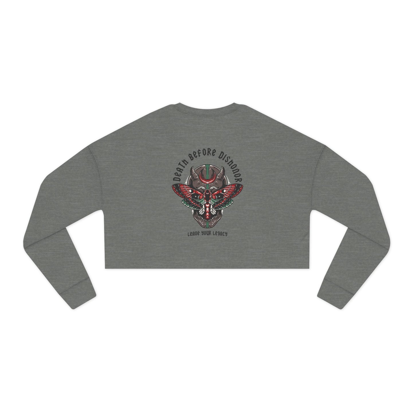 Women's 'Death Before Dishonor' Cropped Sweatshirt
