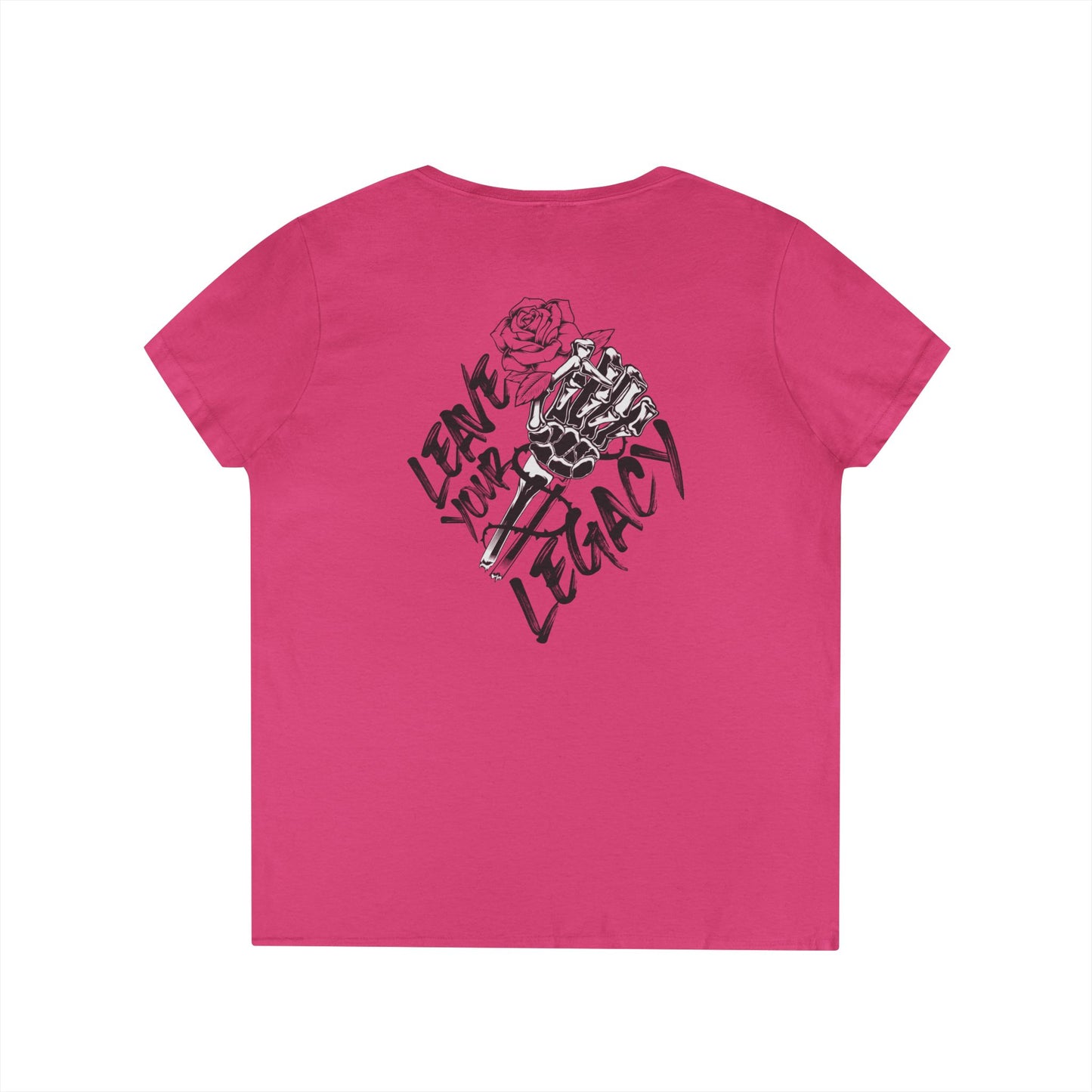 Women's 'Skull Hand' V-Neck T-Shirt