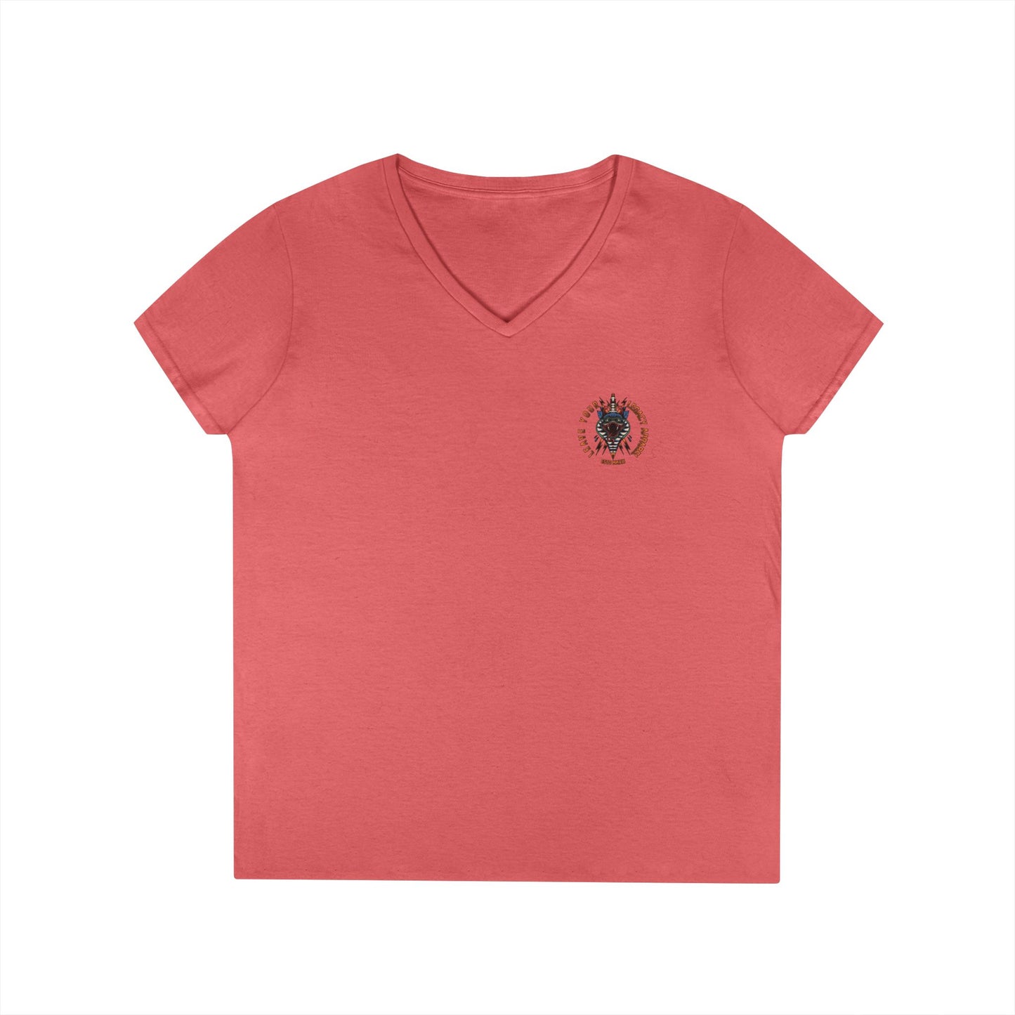 Women's 'Traditional Snake' V-Neck T-Shirt