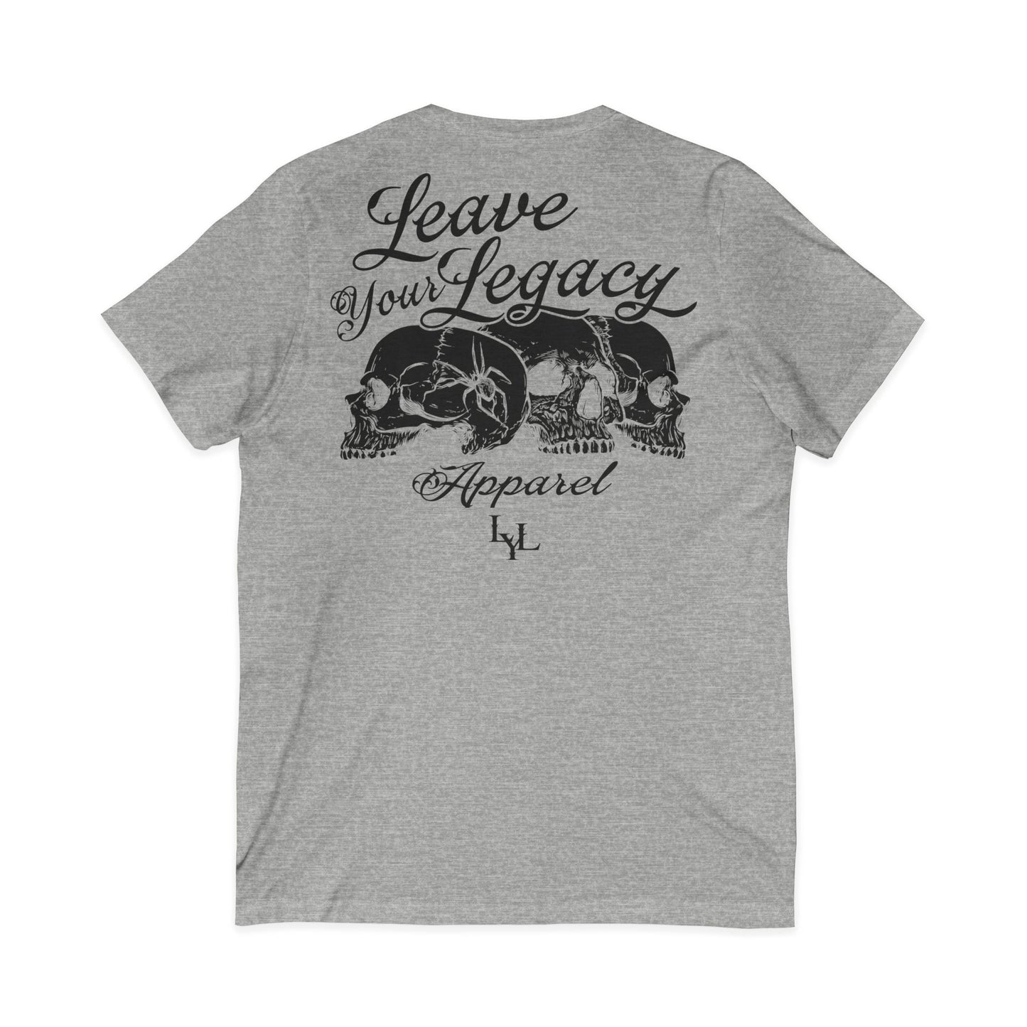 Men's 'Distorted Skull' V-Neck T-Shirt