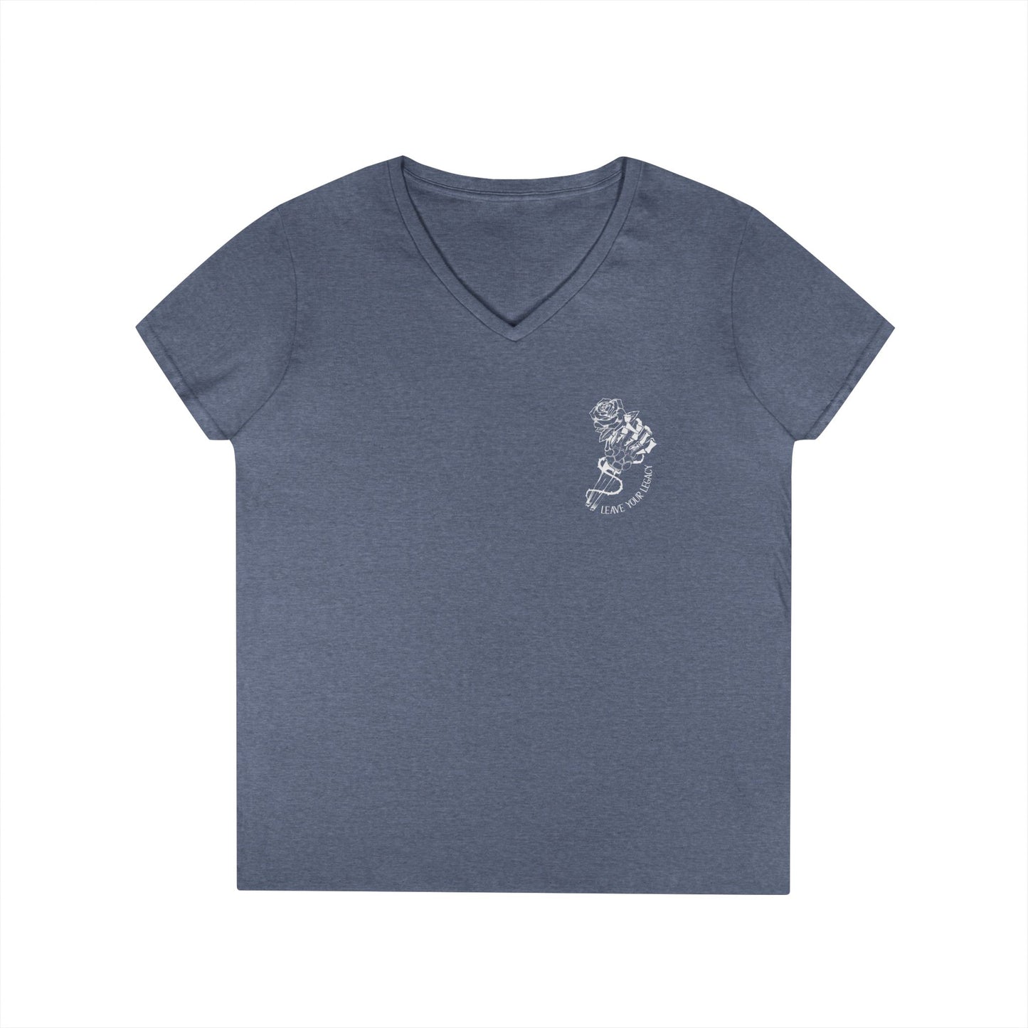 Women's 'Skull Hand' V-Neck T-Shirt