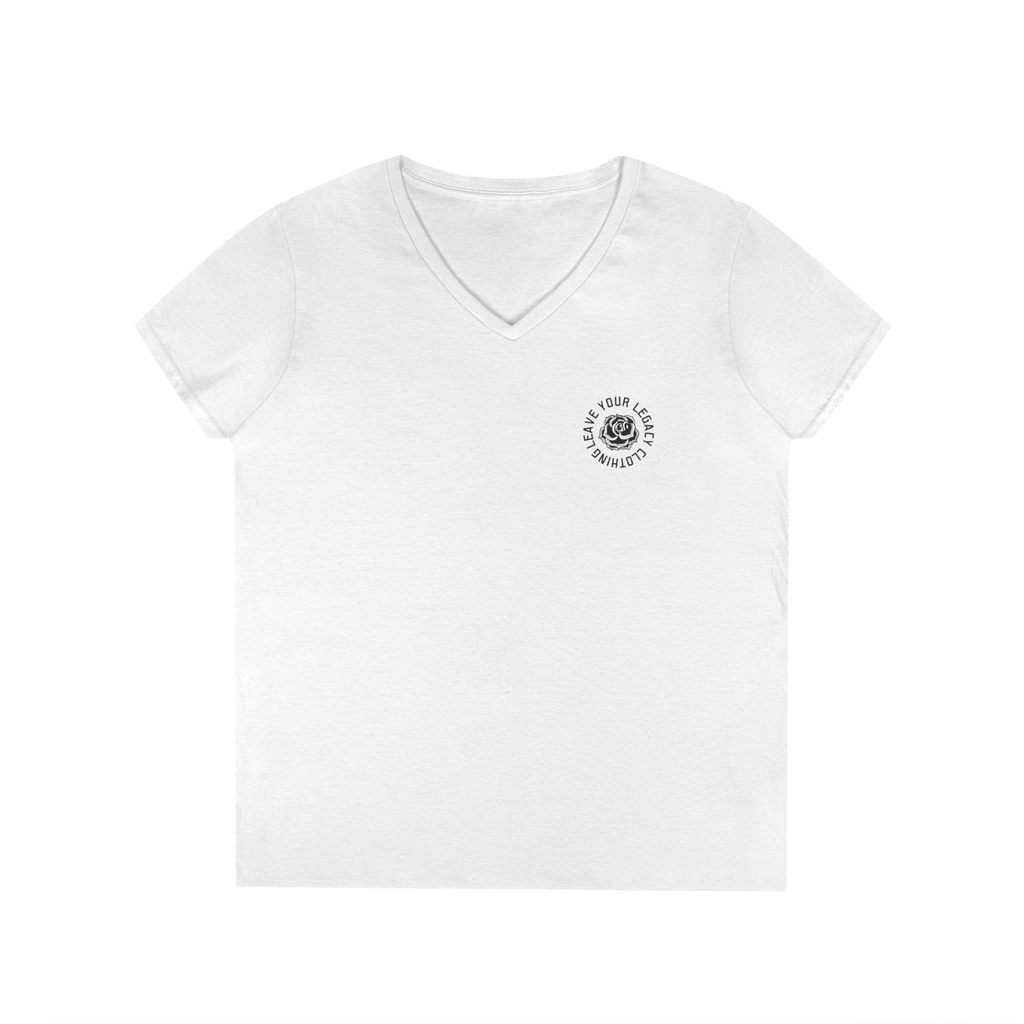 Women's 'Rose Stem' V-Neck T-Shirt
