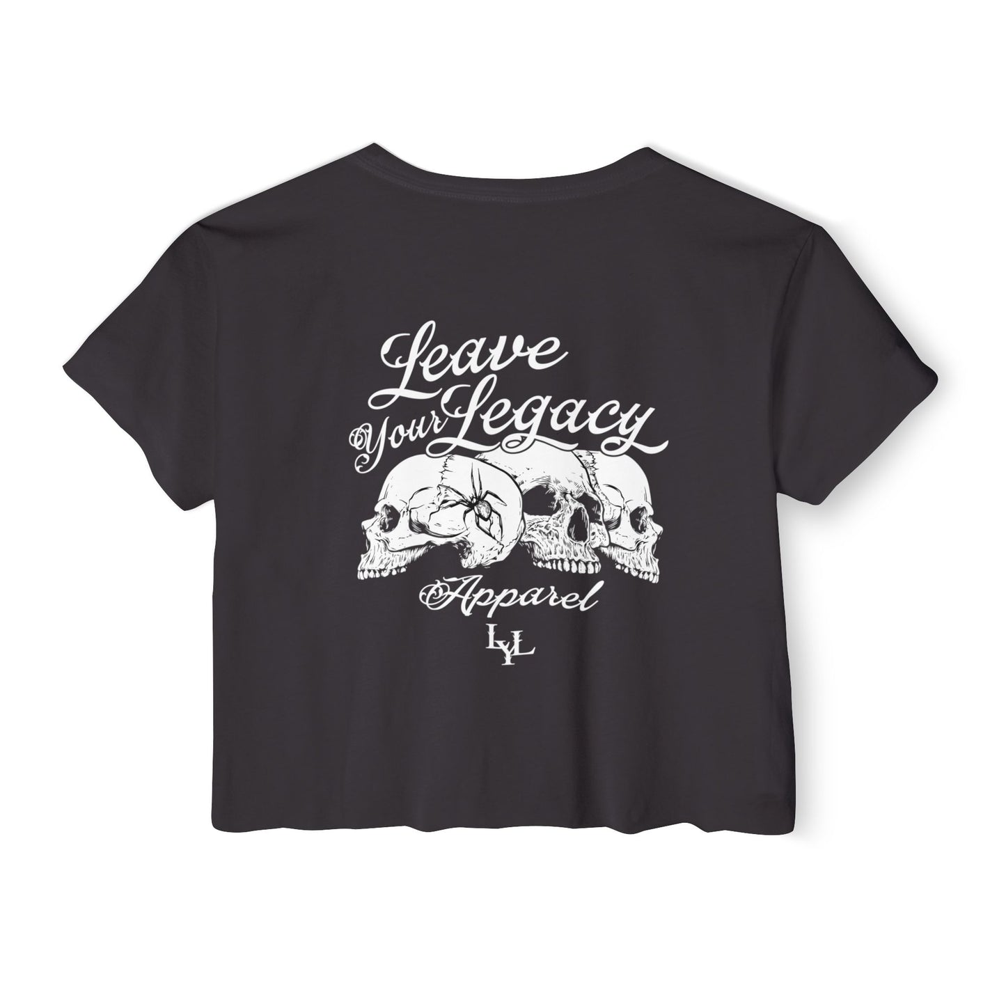 Women's 'Distorted Skull' Crop Top