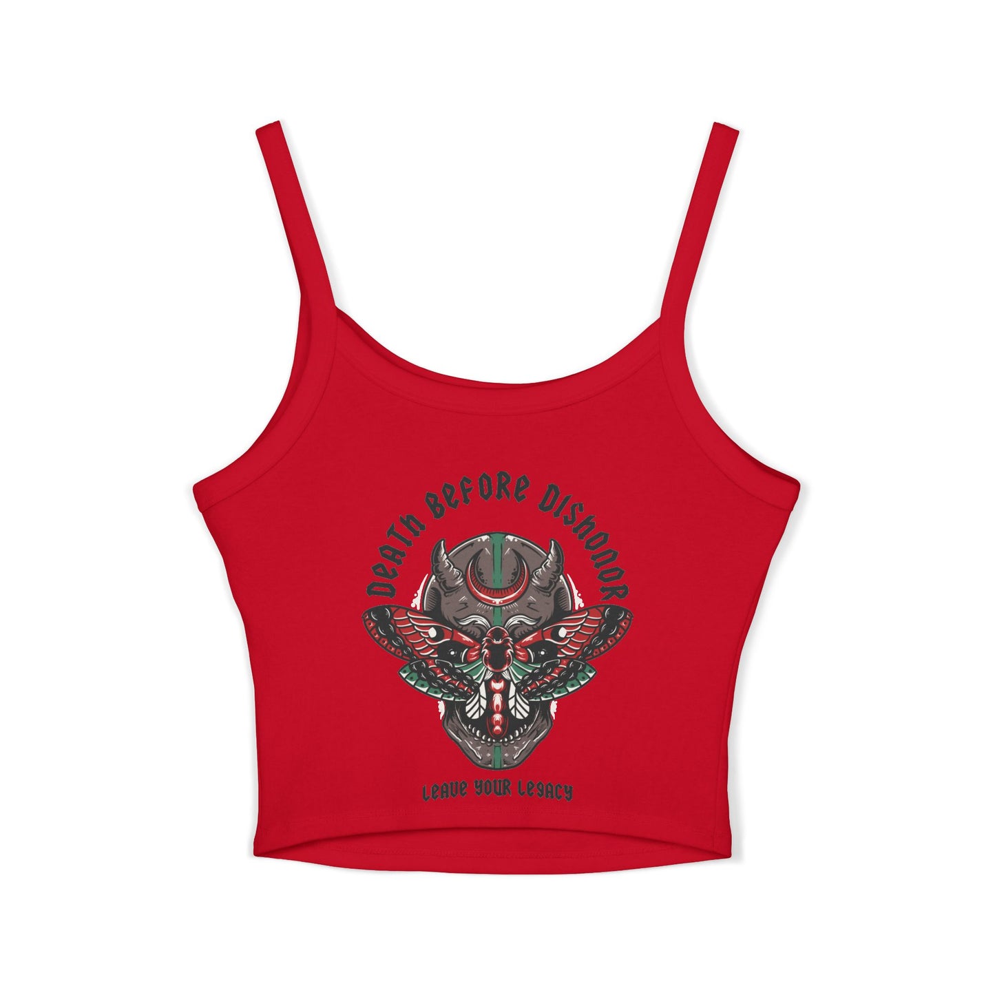Women's 'Death Before Dishonor' Spaghetti Strap Tank