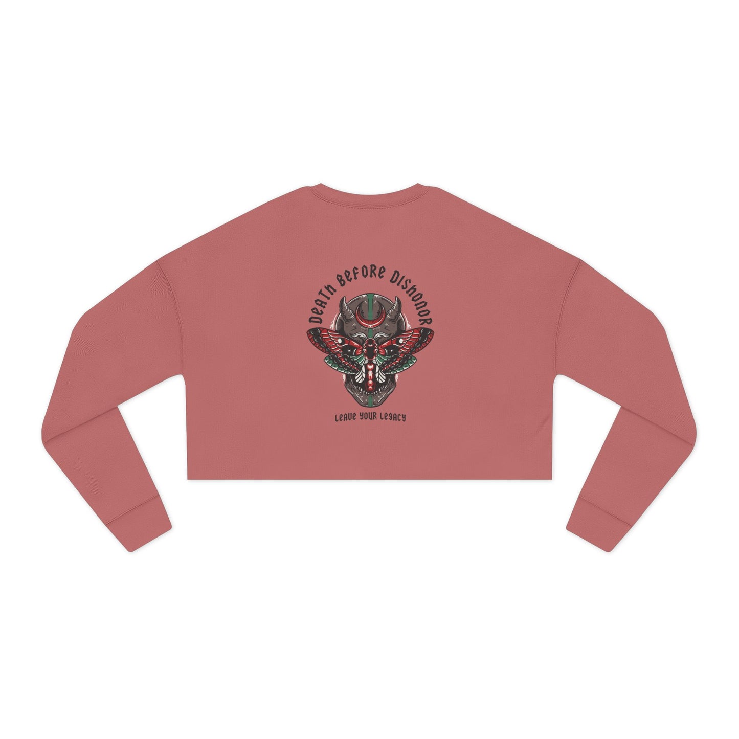Women's 'Death Before Dishonor' Cropped Sweatshirt