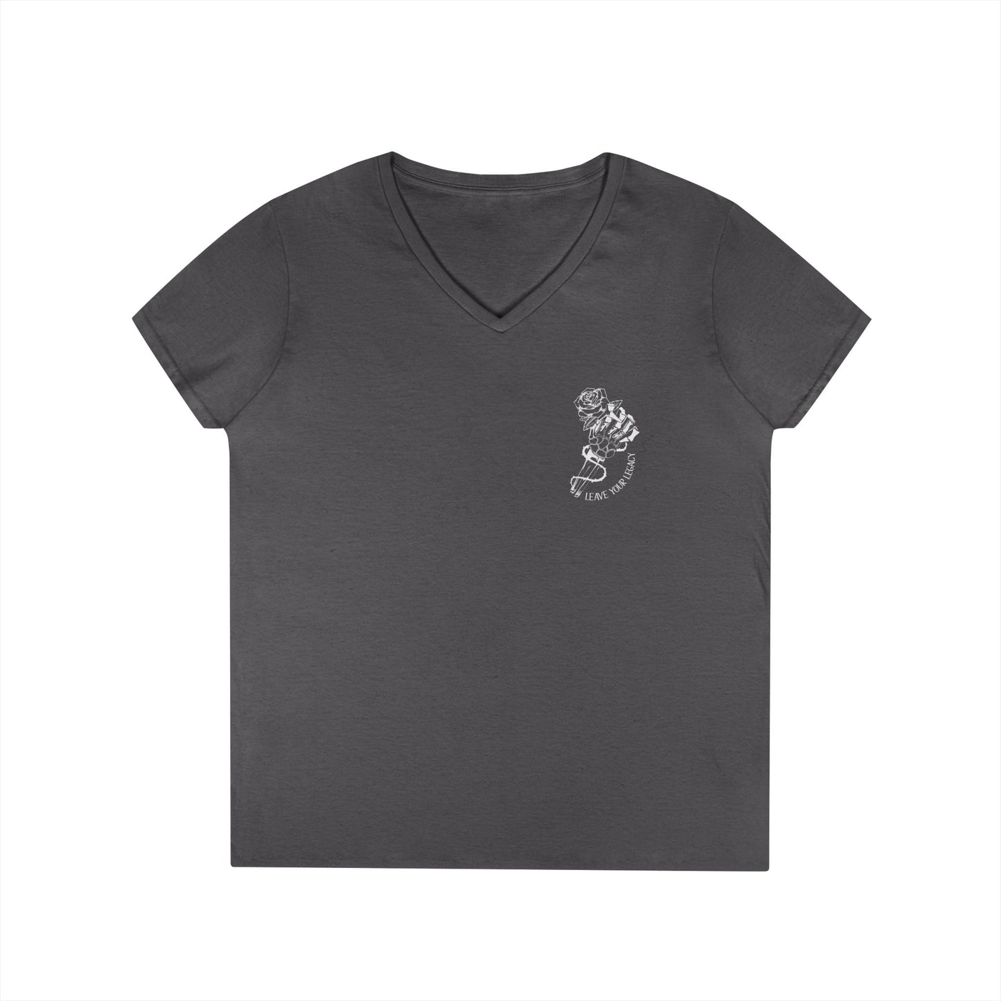Women's 'Skull Hand' V-Neck T-Shirt