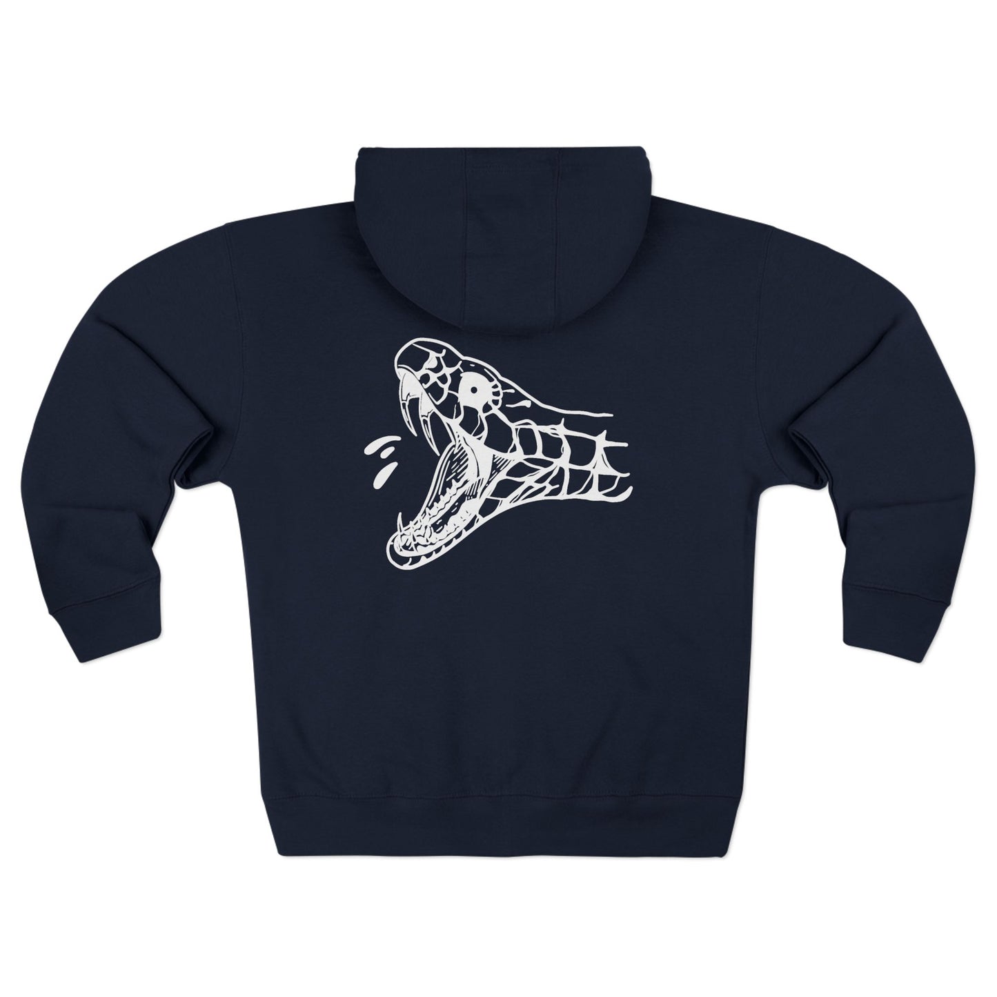 Unisex 'Snake Head' Zip Hoodie