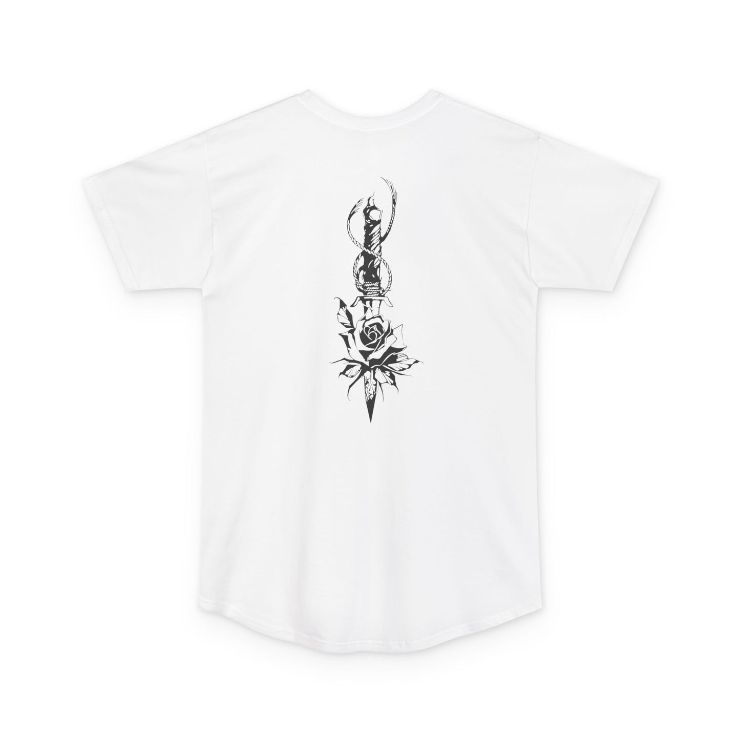 Men's 'Rose & Dagger' Super Long Body Tee