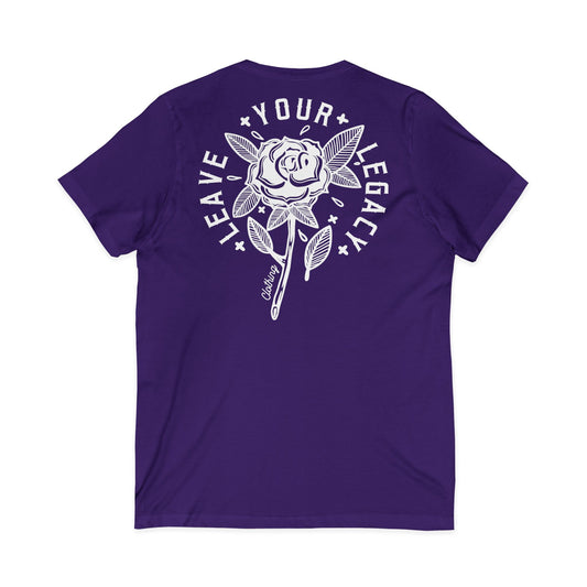 Men's 'Rose Stem' V-Neck T-Shirt