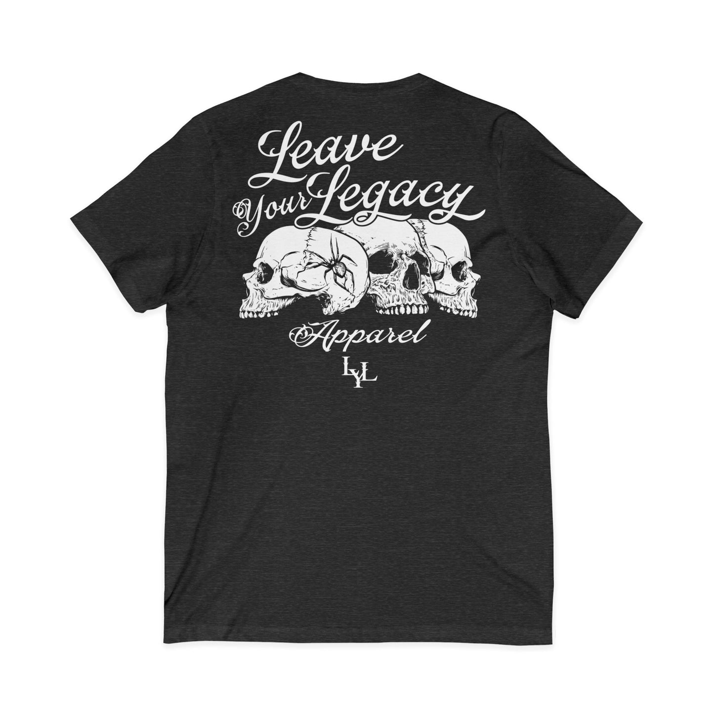 Men's 'Distorted Skull' V-Neck T-Shirt