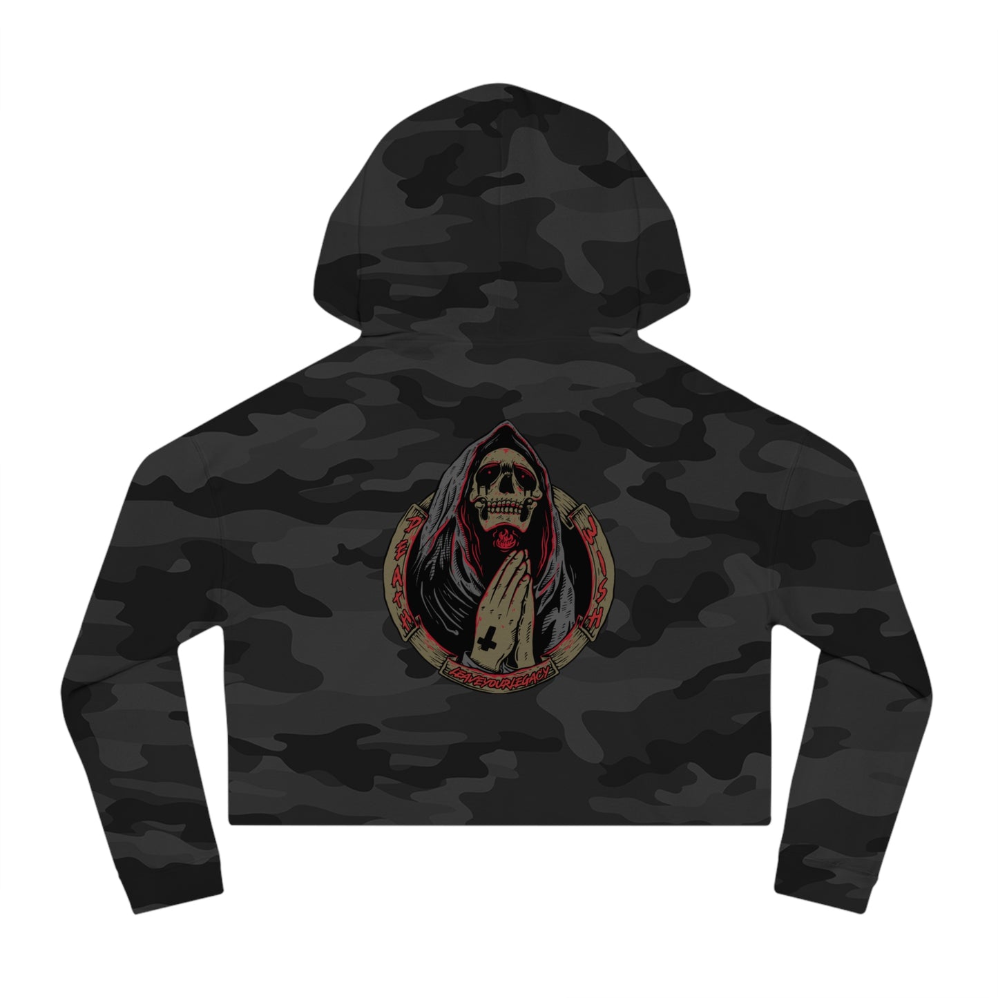 Women's 'Death Wish' Cropped Hoodie