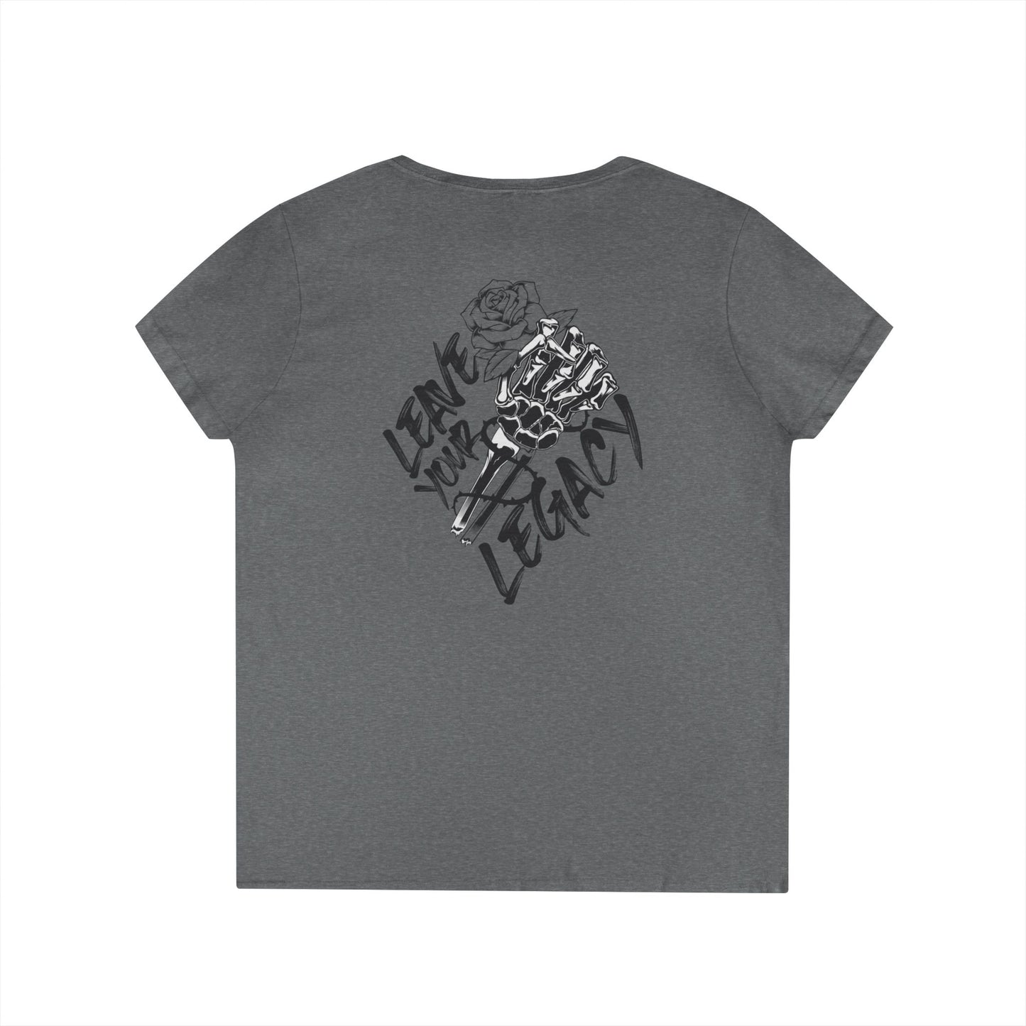 Women's 'Skull Hand' V-Neck T-Shirt