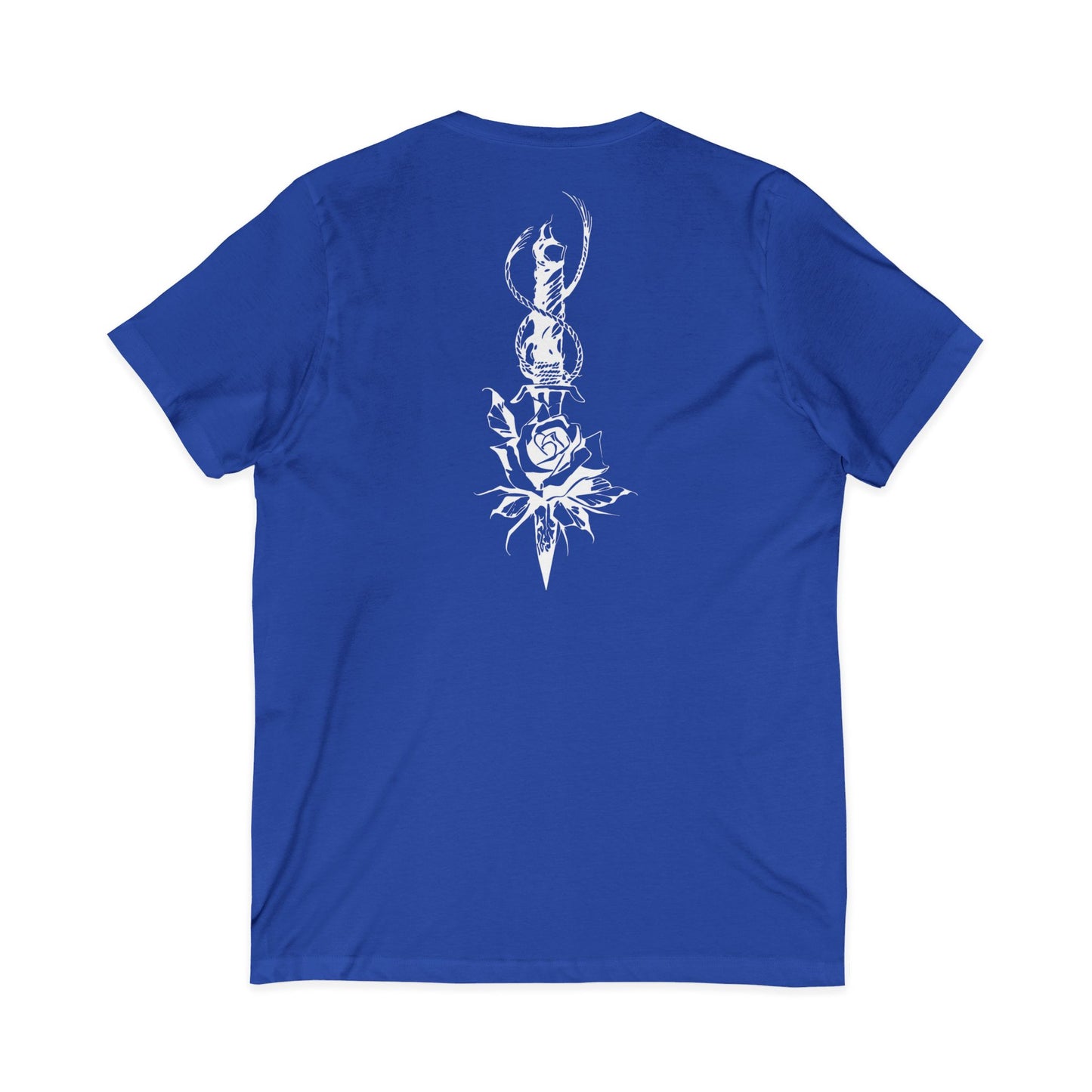 Men's 'Rose & Dagger' V-Neck T-Shirt
