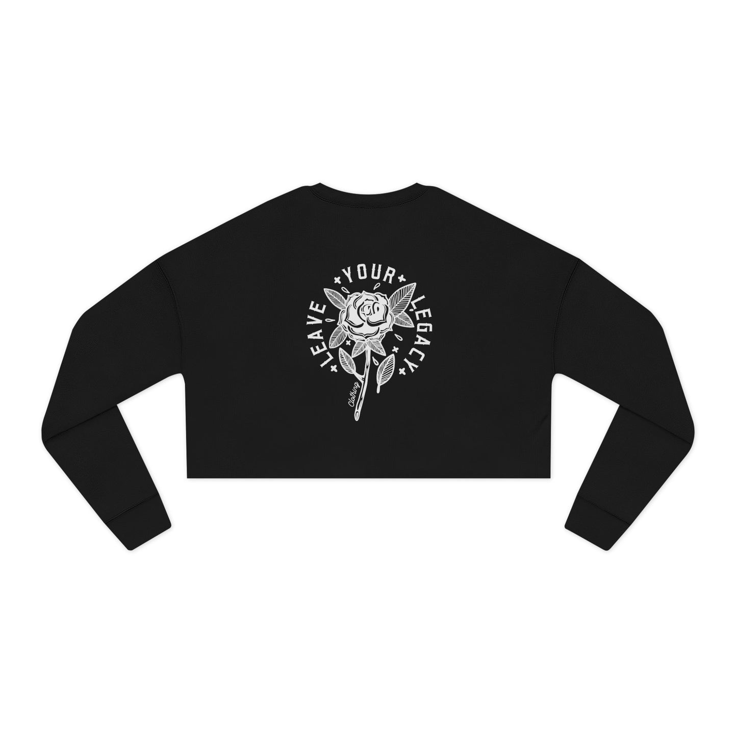 Women's 'Rose Stem' Cropped Sweatshirt