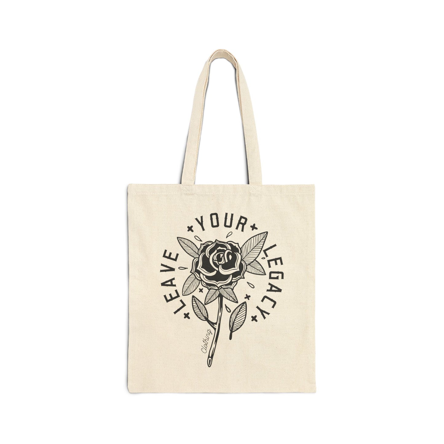 'Rose Stem' Canvas Tote Bag