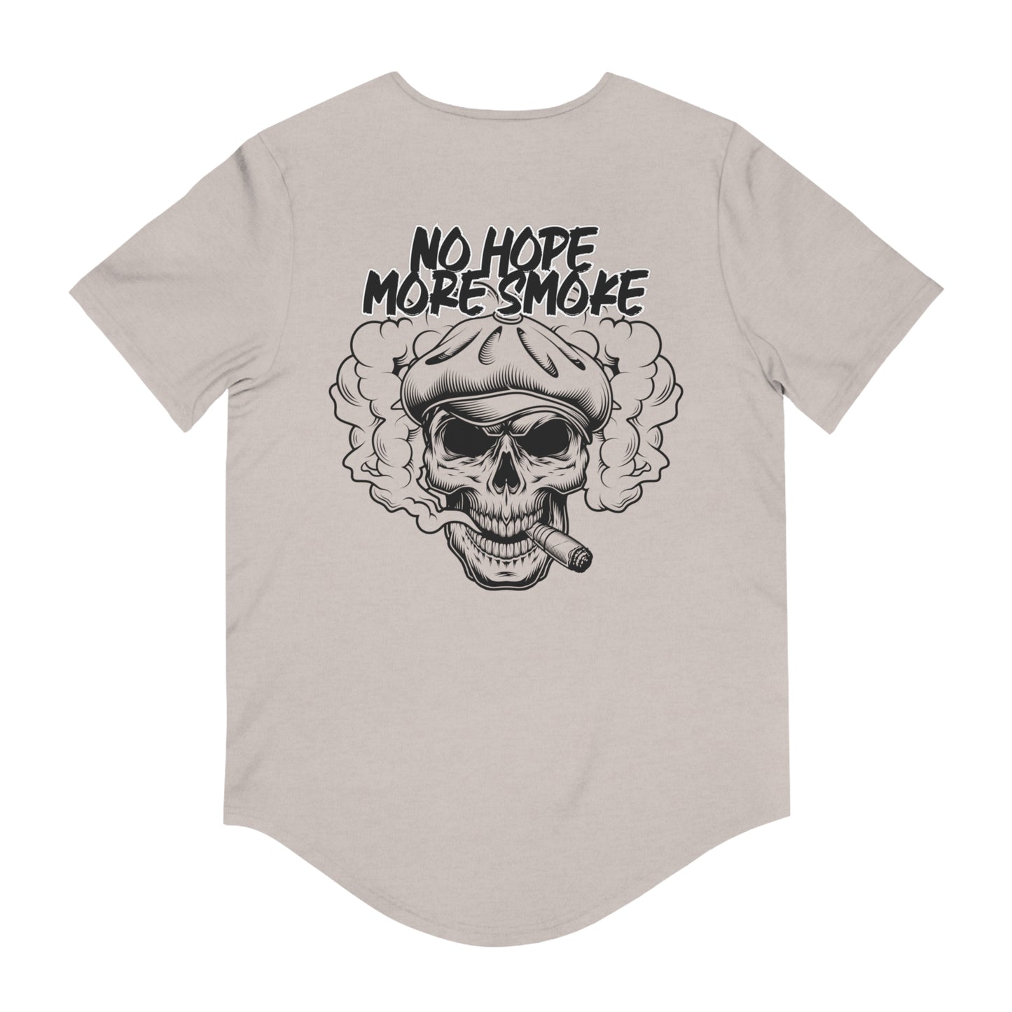 Men's 'No Hope More Smoke' Curved Hem Long Tee