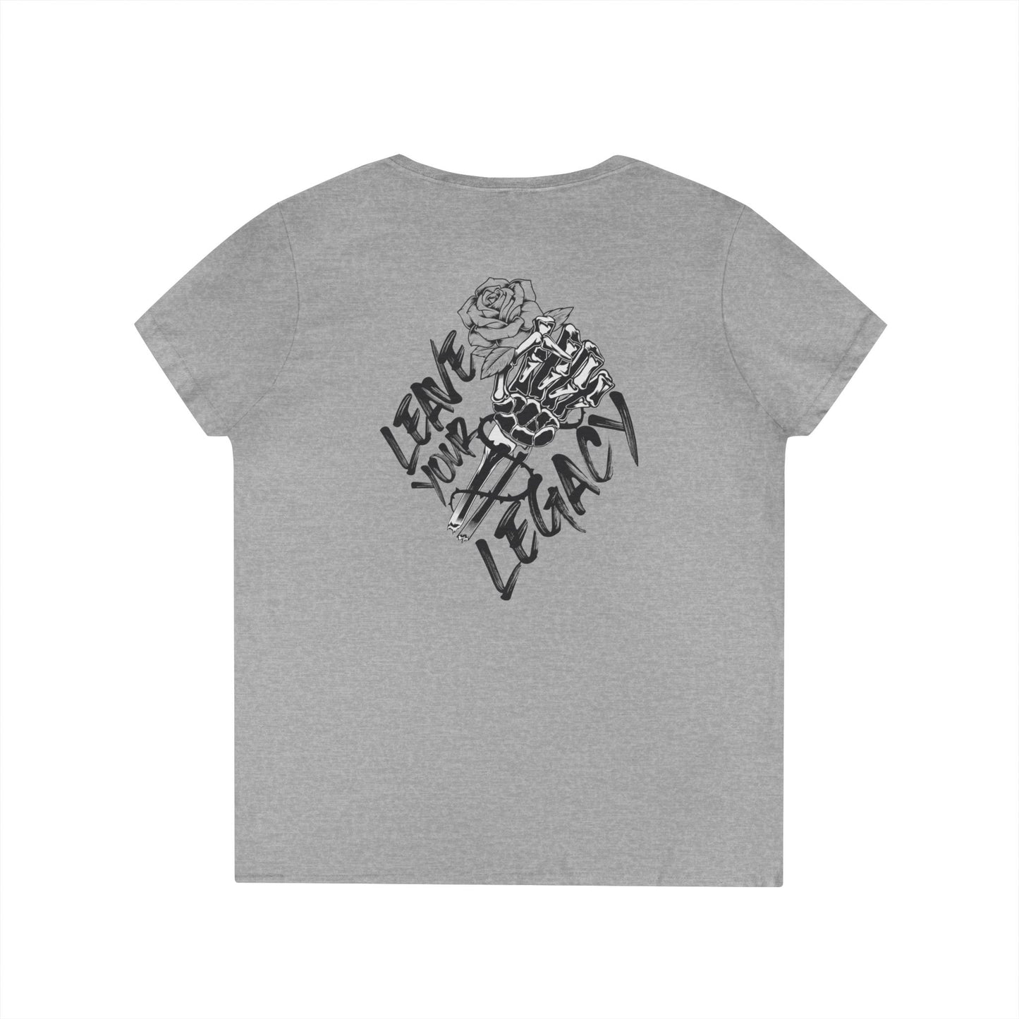 Women's 'Skull Hand' V-Neck T-Shirt