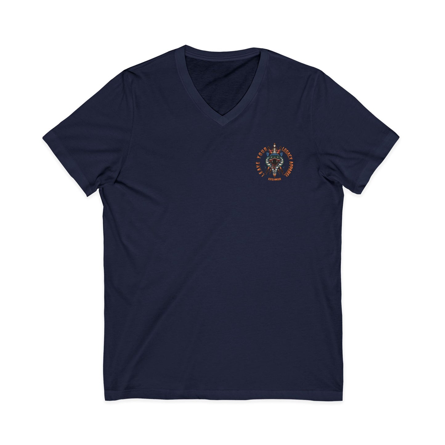 Men's 'Traditional Snake' V-Neck T-Shirt