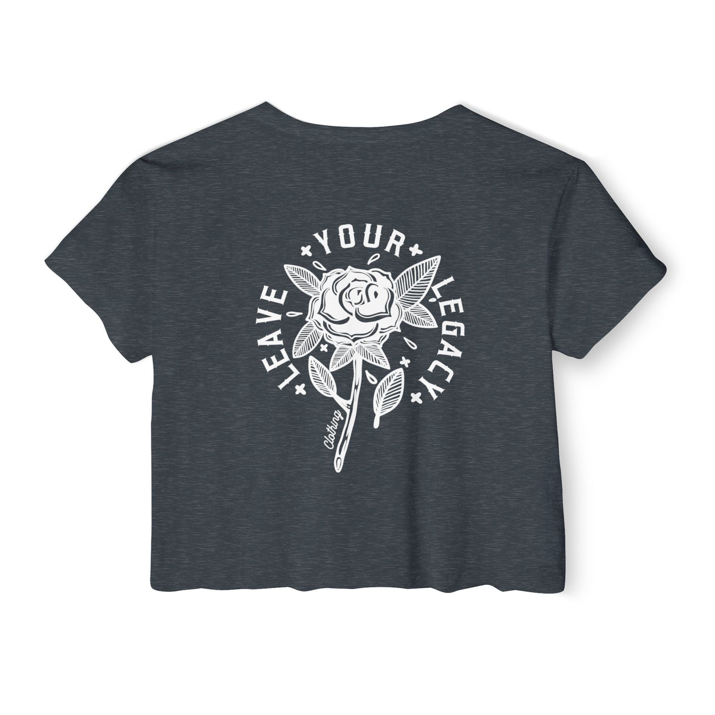 Women's 'Rose Stem' Crop Top