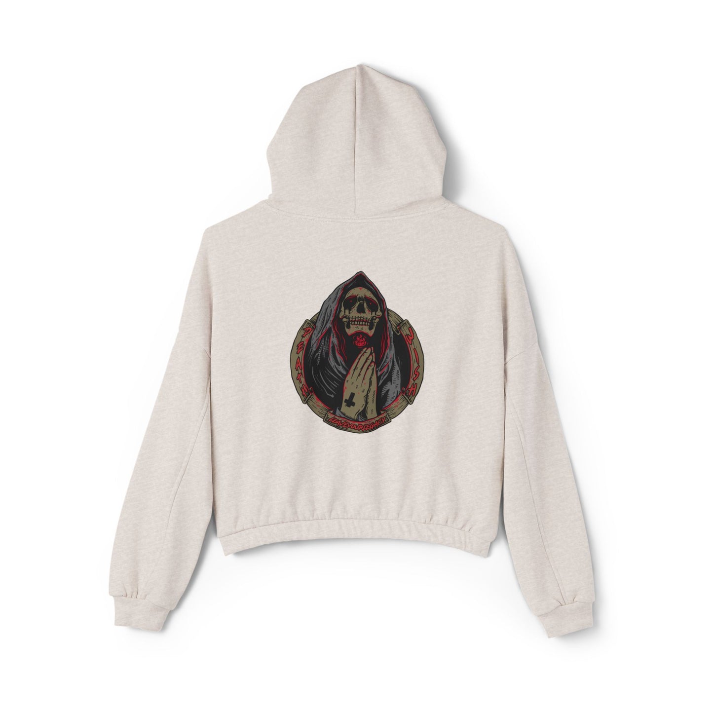 Women's 'Death Wish' Cinched Bottom Hoodie