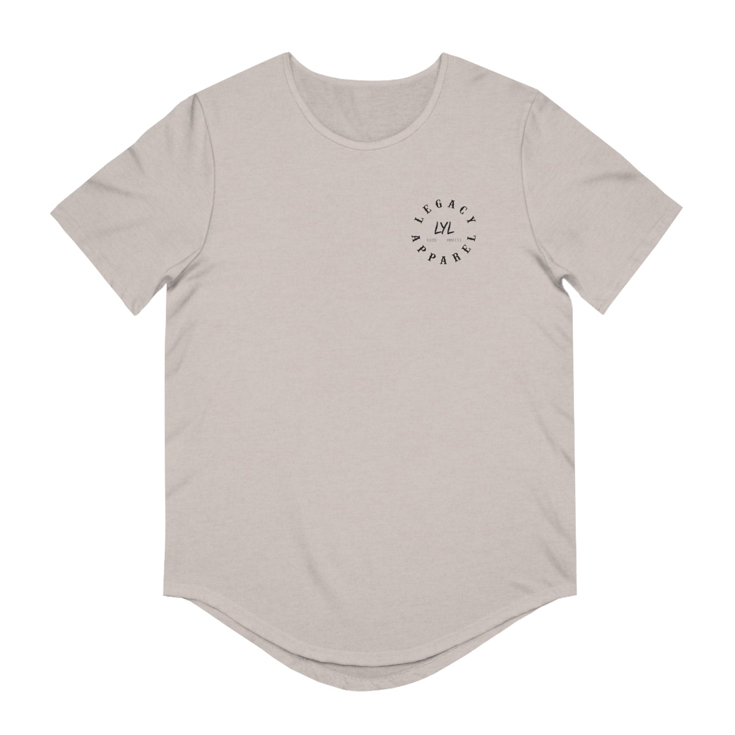 Men's 'Legacy Script' Curved Hem Long tee