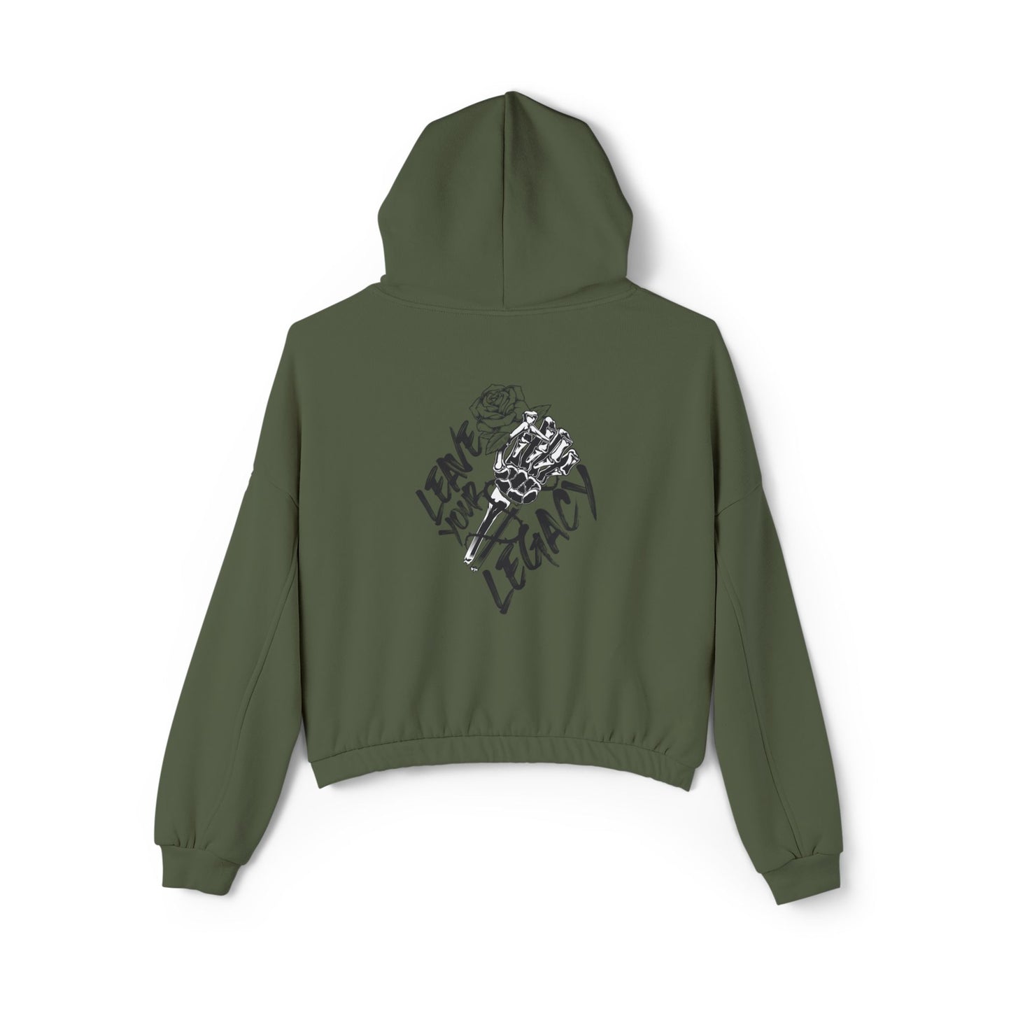 Women's 'Skull Hand' Cinched Bottom Hoodie