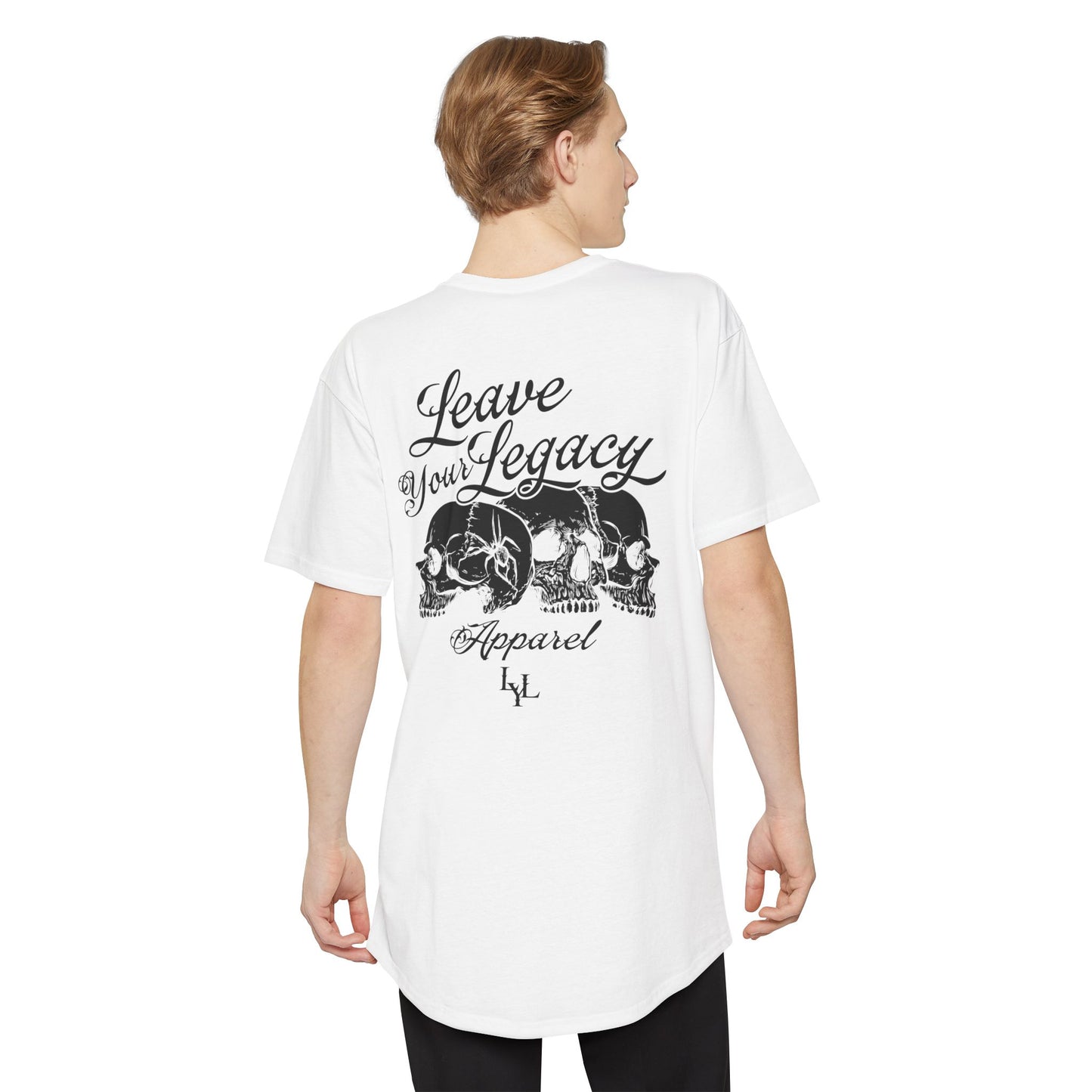 Men's 'Distorted Skull' Long Tee