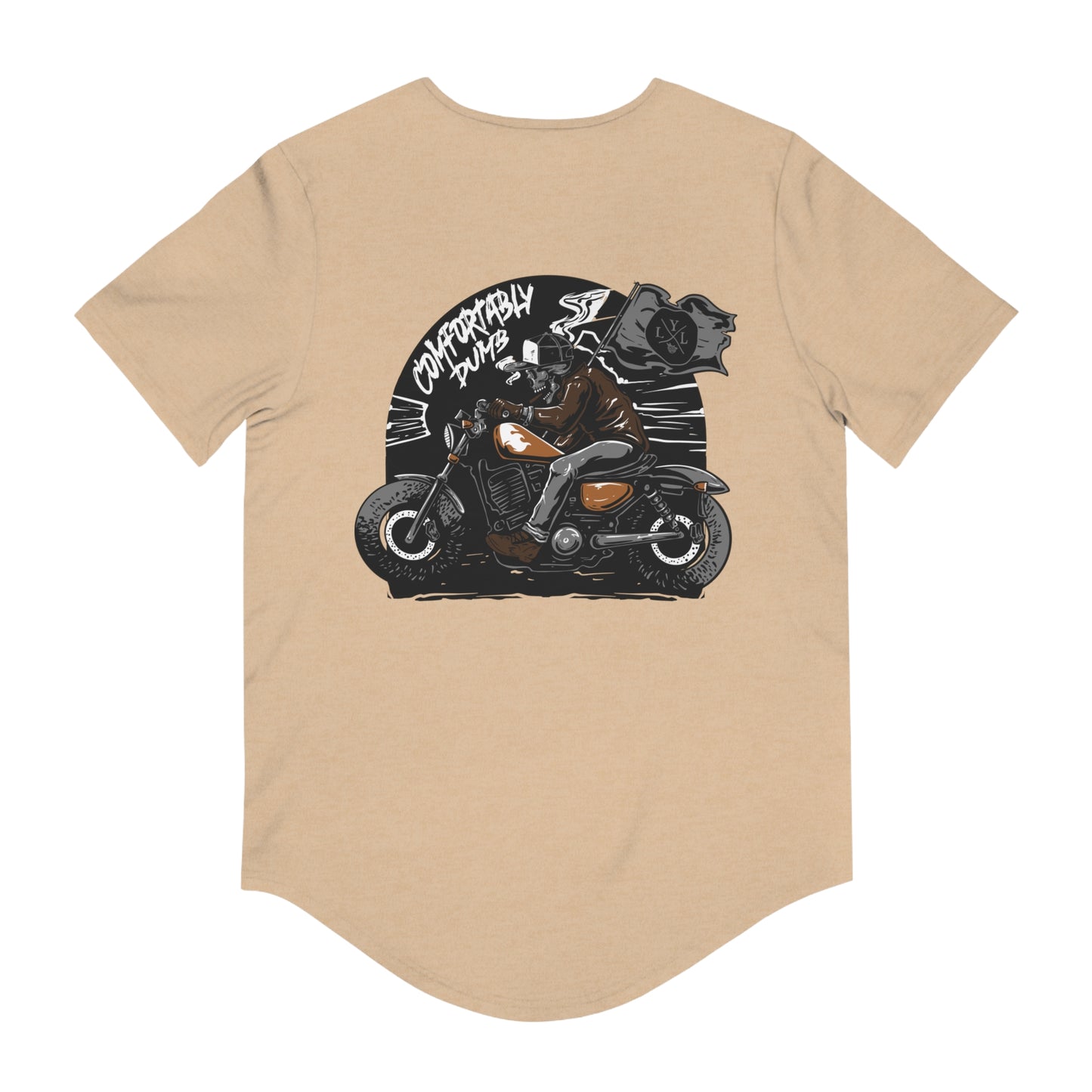 Men's 'Comfortably Dumb' Curved Hem Long Tee