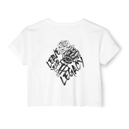 Women's 'Skull Hand' Crop Top