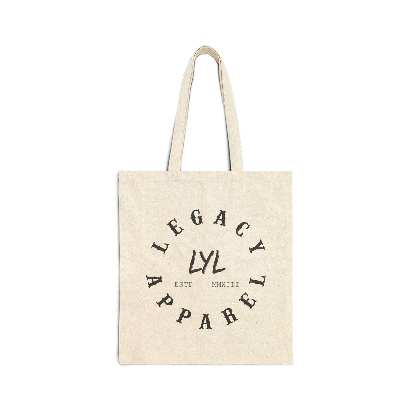 'Legacy Script' Canvas Tote Bag