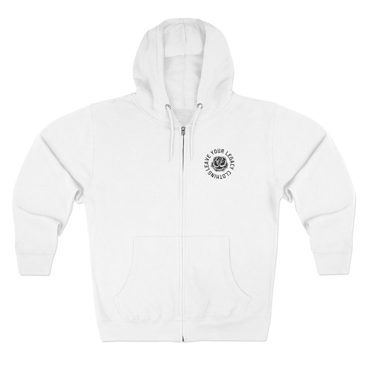 Unisex 'Rose Stem' Zip Hoodie