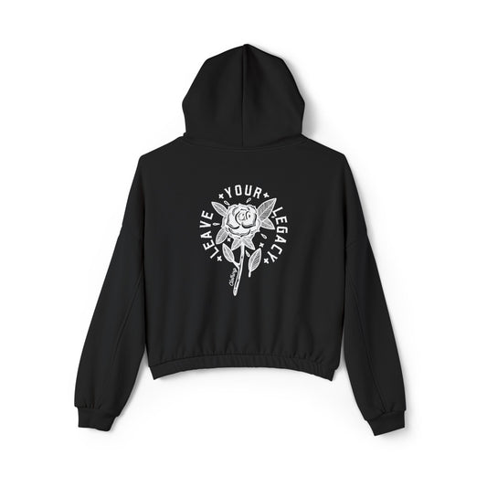 Women's 'Rose Stem' Cinched Bottom Hoodie