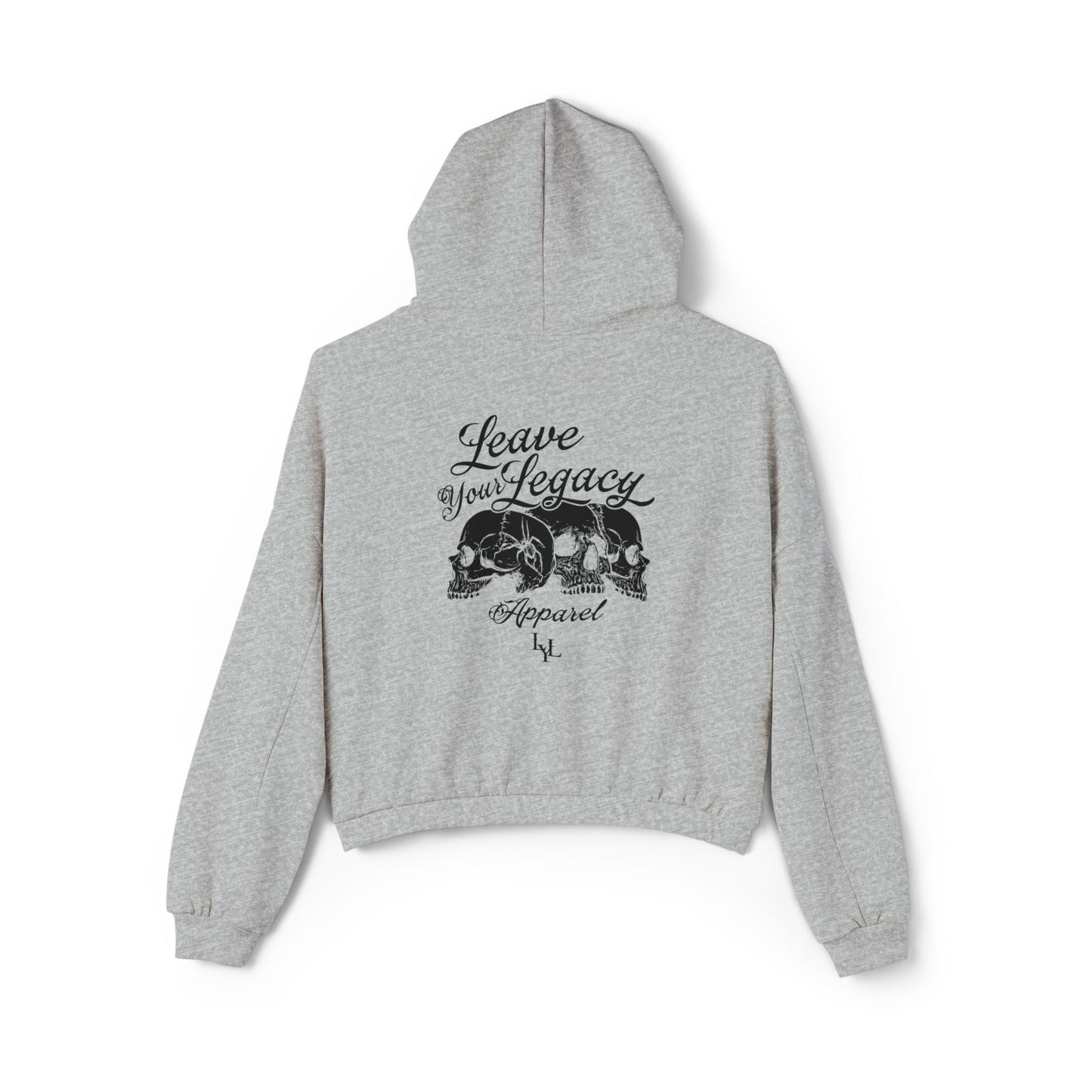 Women's 'Distorted Skull' Cinched Bottom Hoodie