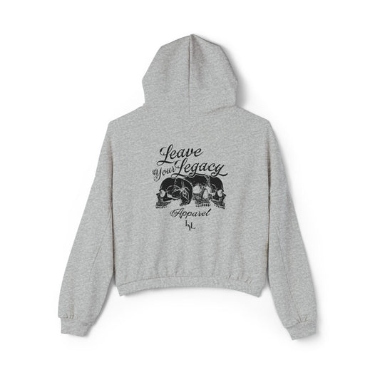 Women's 'Distorted Skull' Cinched Bottom Hoodie