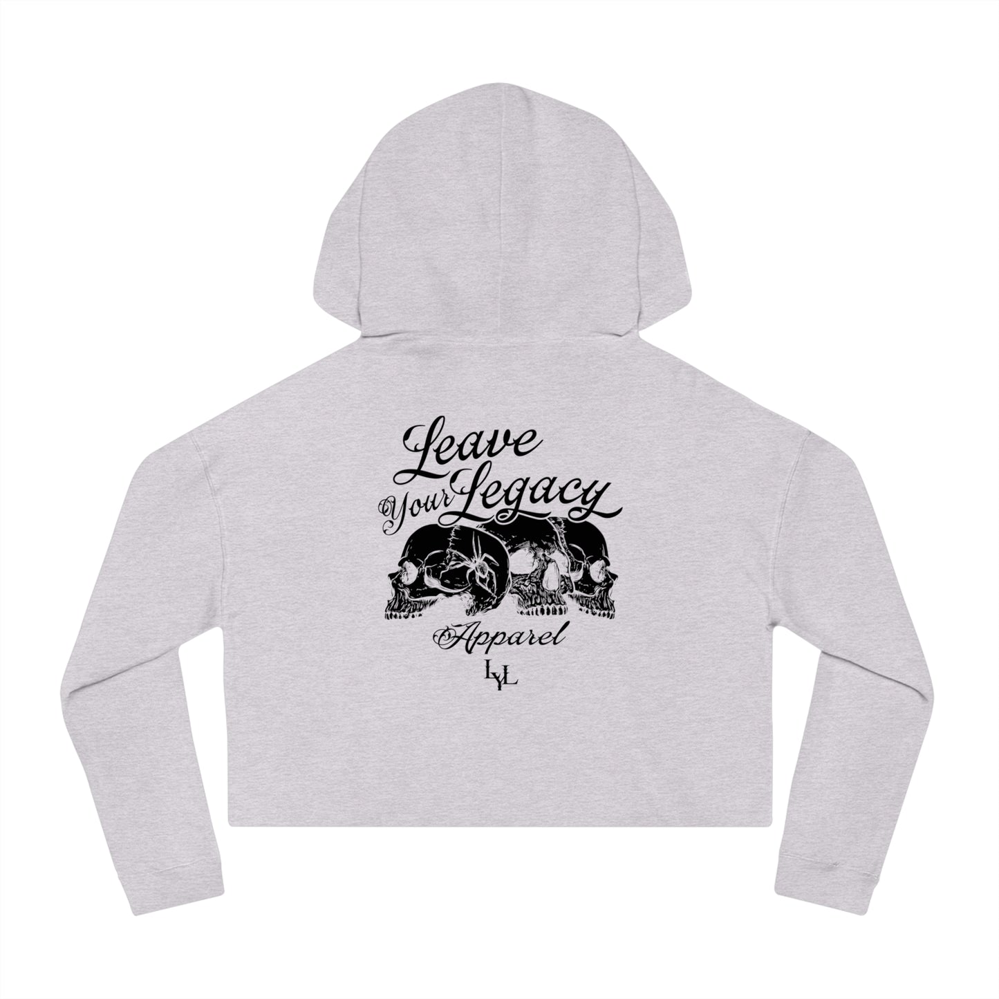 Women's 'Distorted Skull' Cropped Hoodie