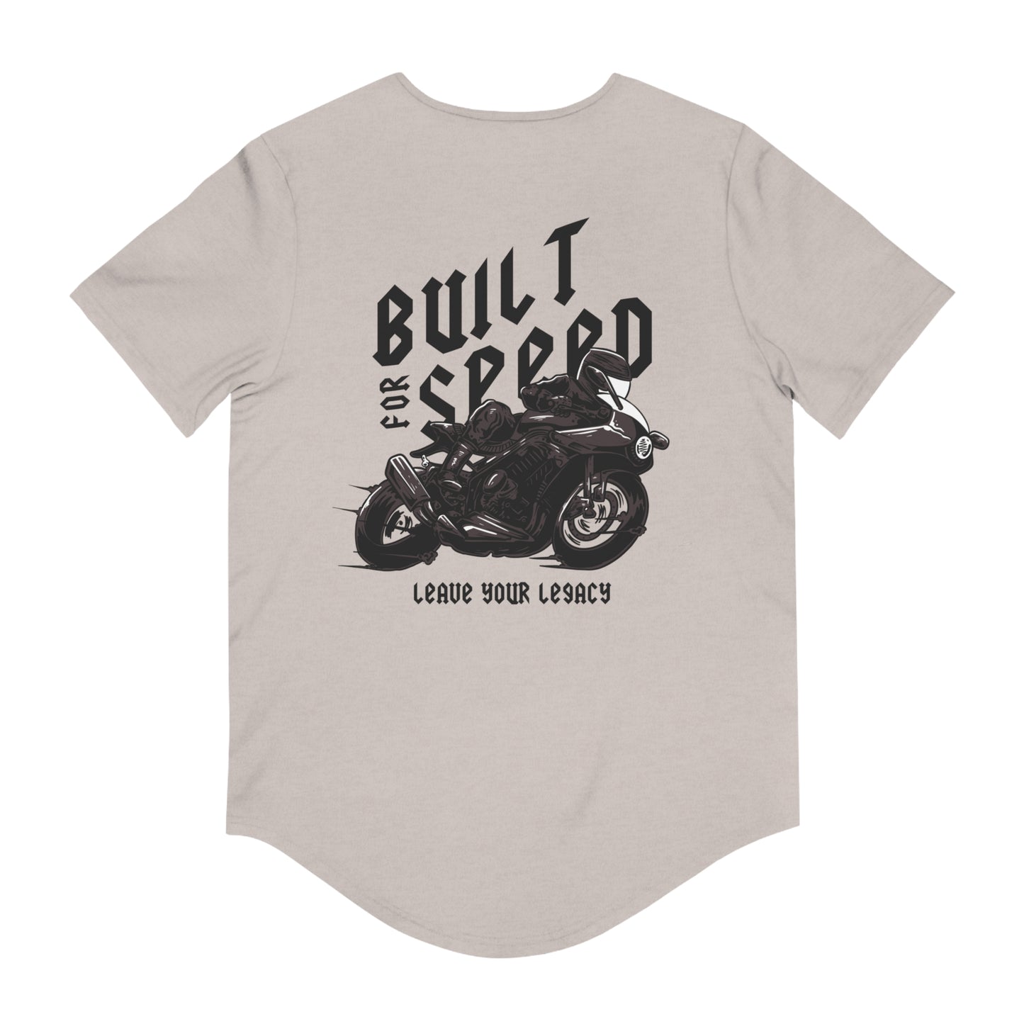 Men's 'Built For Speed' Curved Hem Long Tee