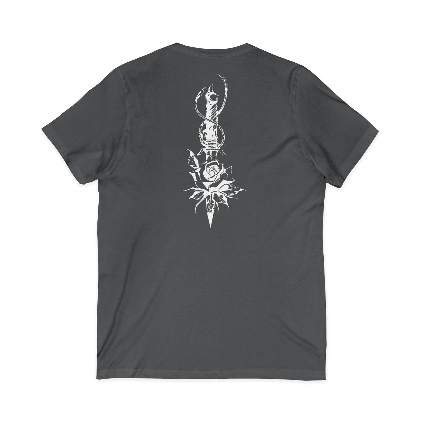 Men's 'Rose & Dagger' V-Neck T-Shirt