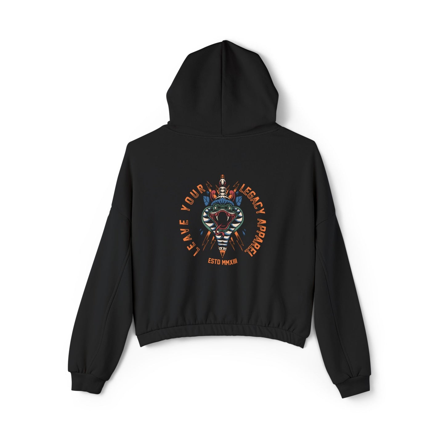 Women's 'Traditional Snake' Cinched Bottom Hoodie