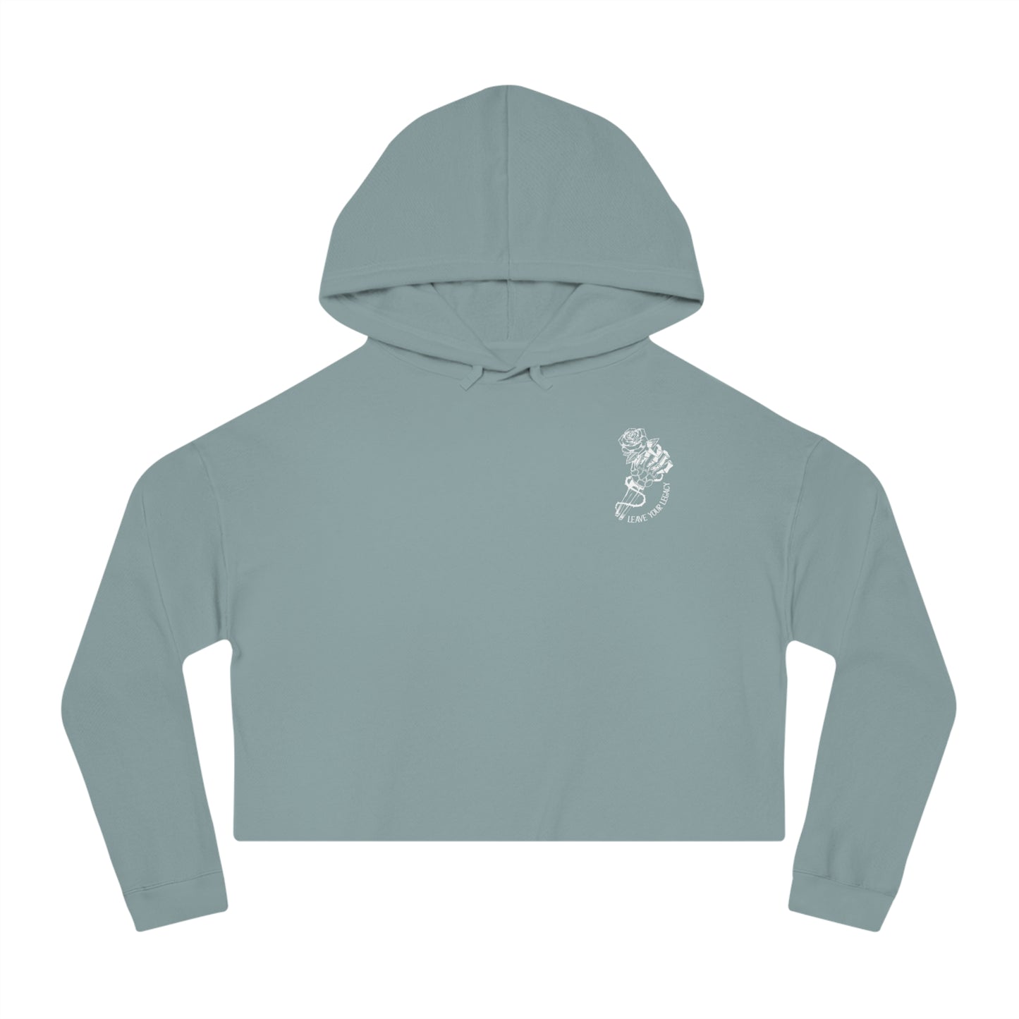 Women's 'Skull Hand' Cropped Hoodie