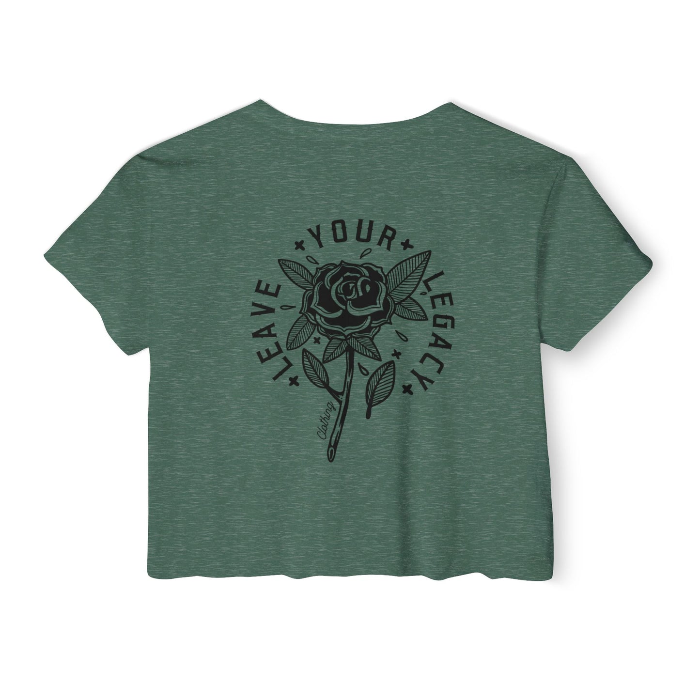 Women's 'Rose Stem' Crop Top