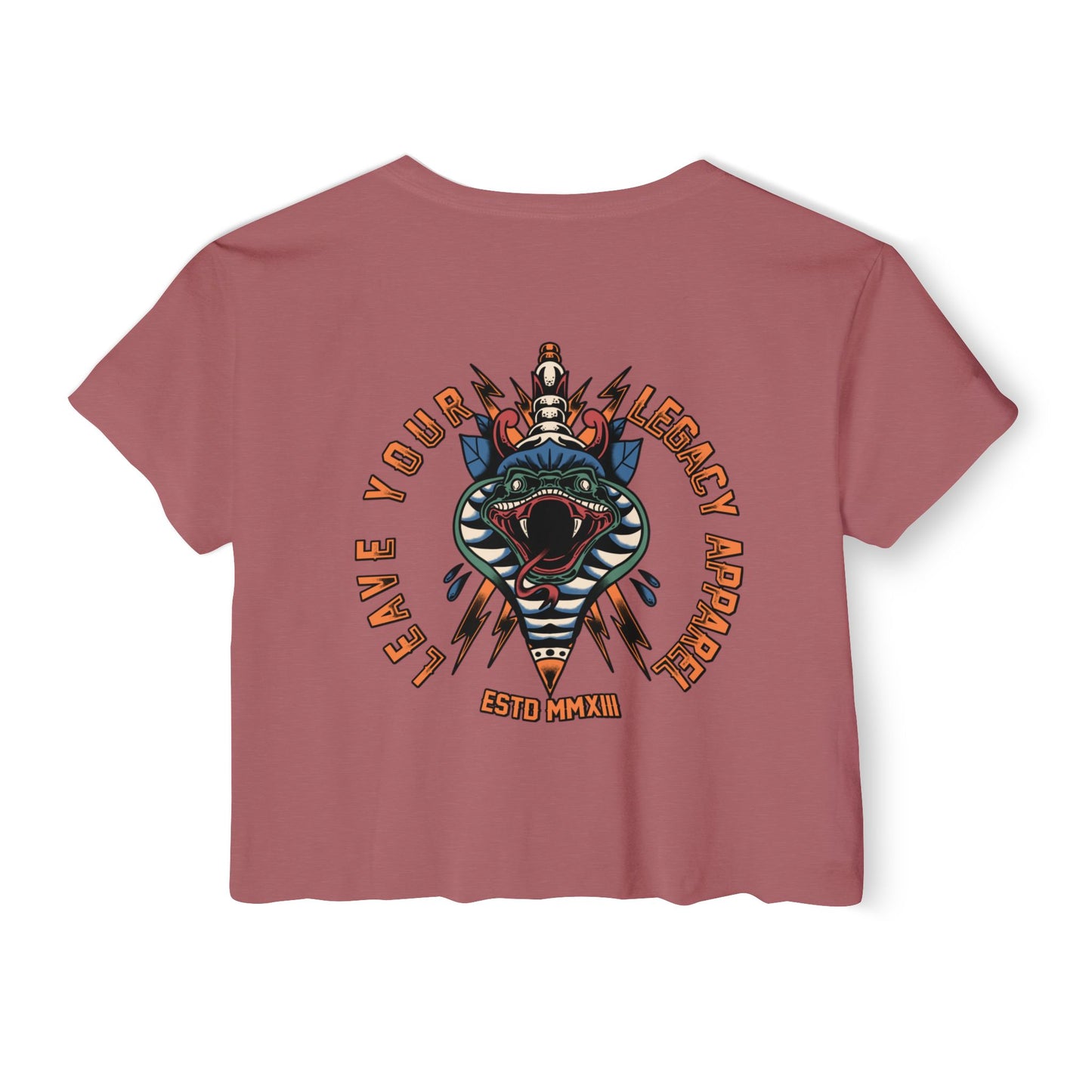Women's 'Traditional Snake' Crop Top