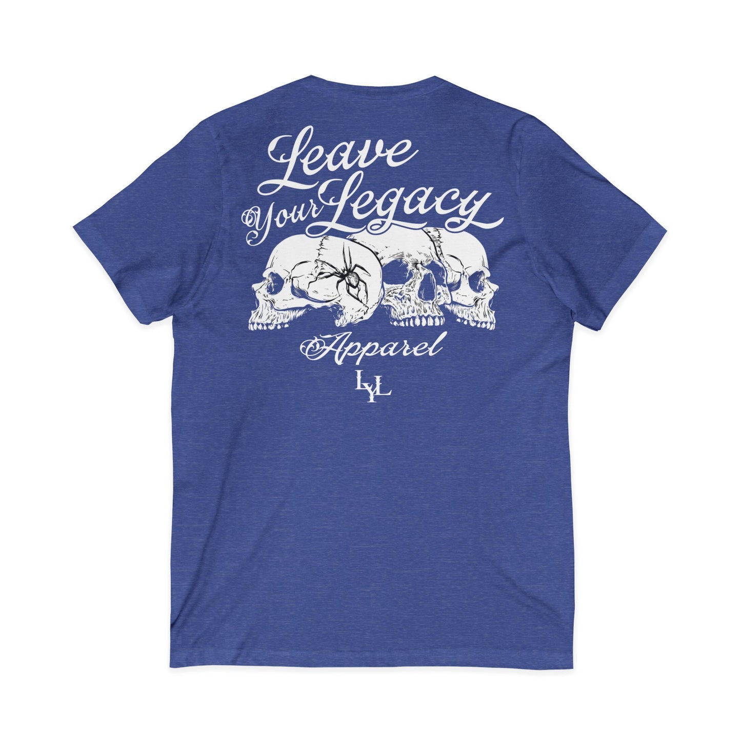 Men's 'Distorted Skull' V-Neck T-Shirt