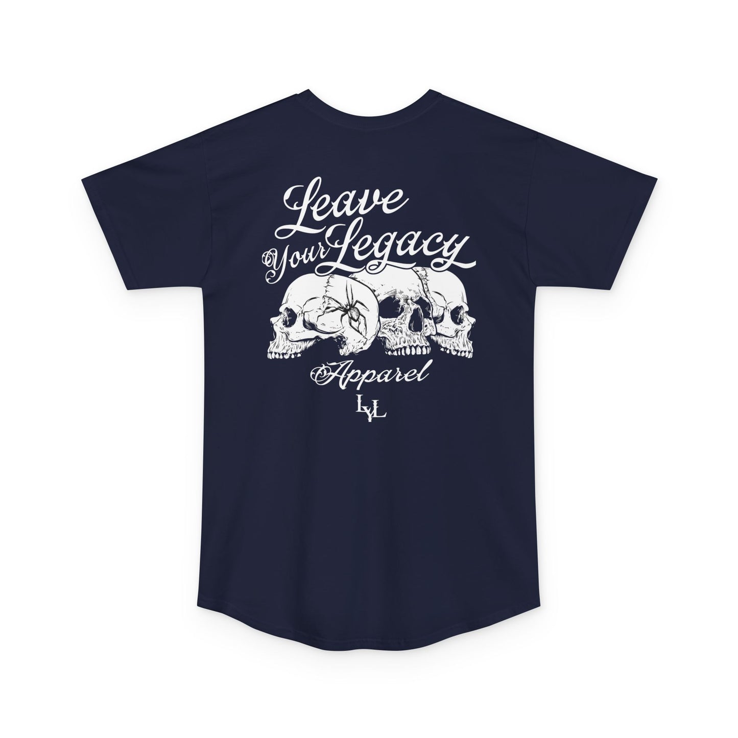 Men's 'Distorted Skull' Super Long Body Tee