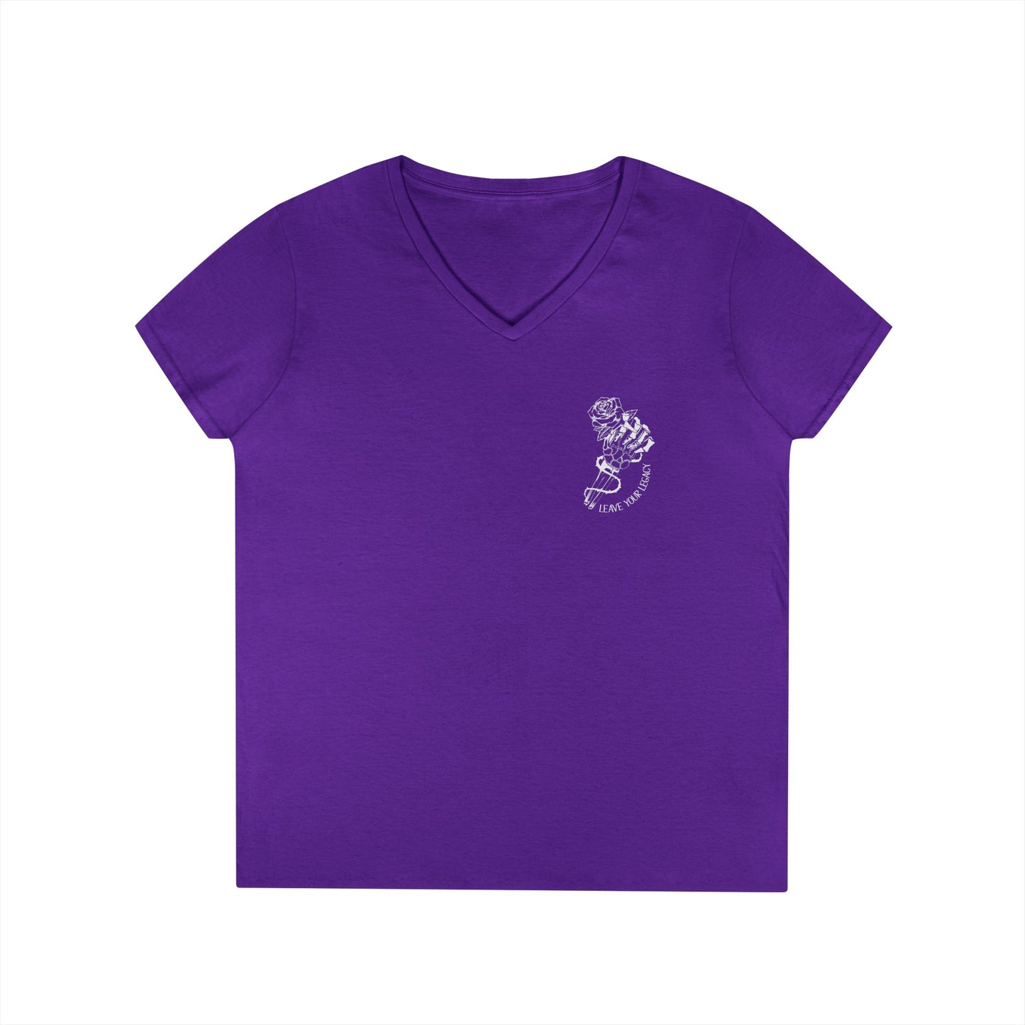 Women's 'Skull Hand' V-Neck T-Shirt