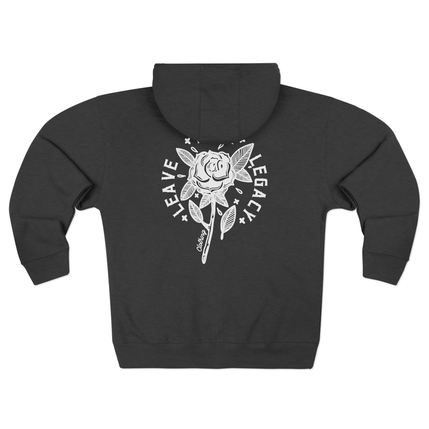 Unisex 'Rose Stem' Zip Hoodie