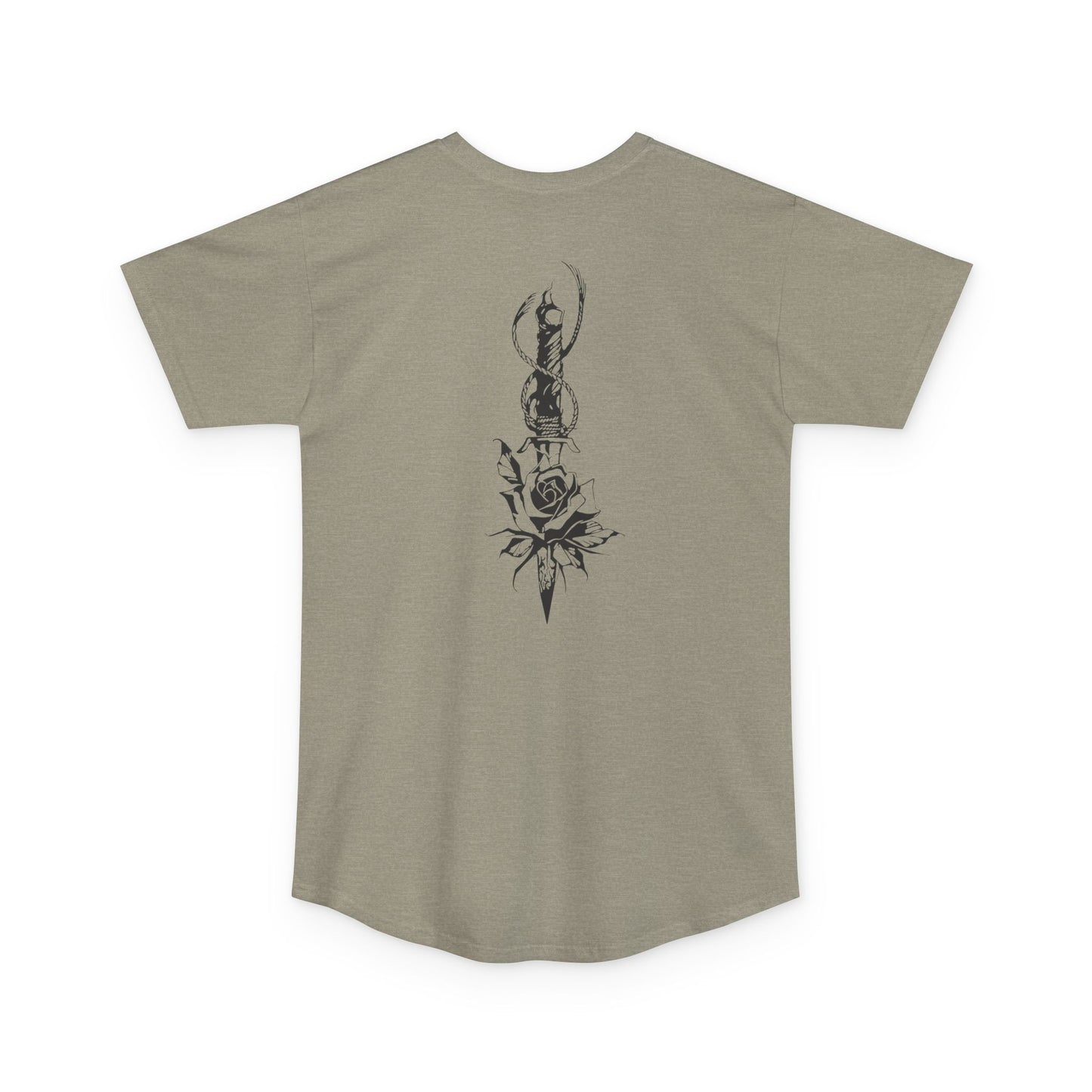 Men's 'Rose & Dagger' Super Long Body Tee