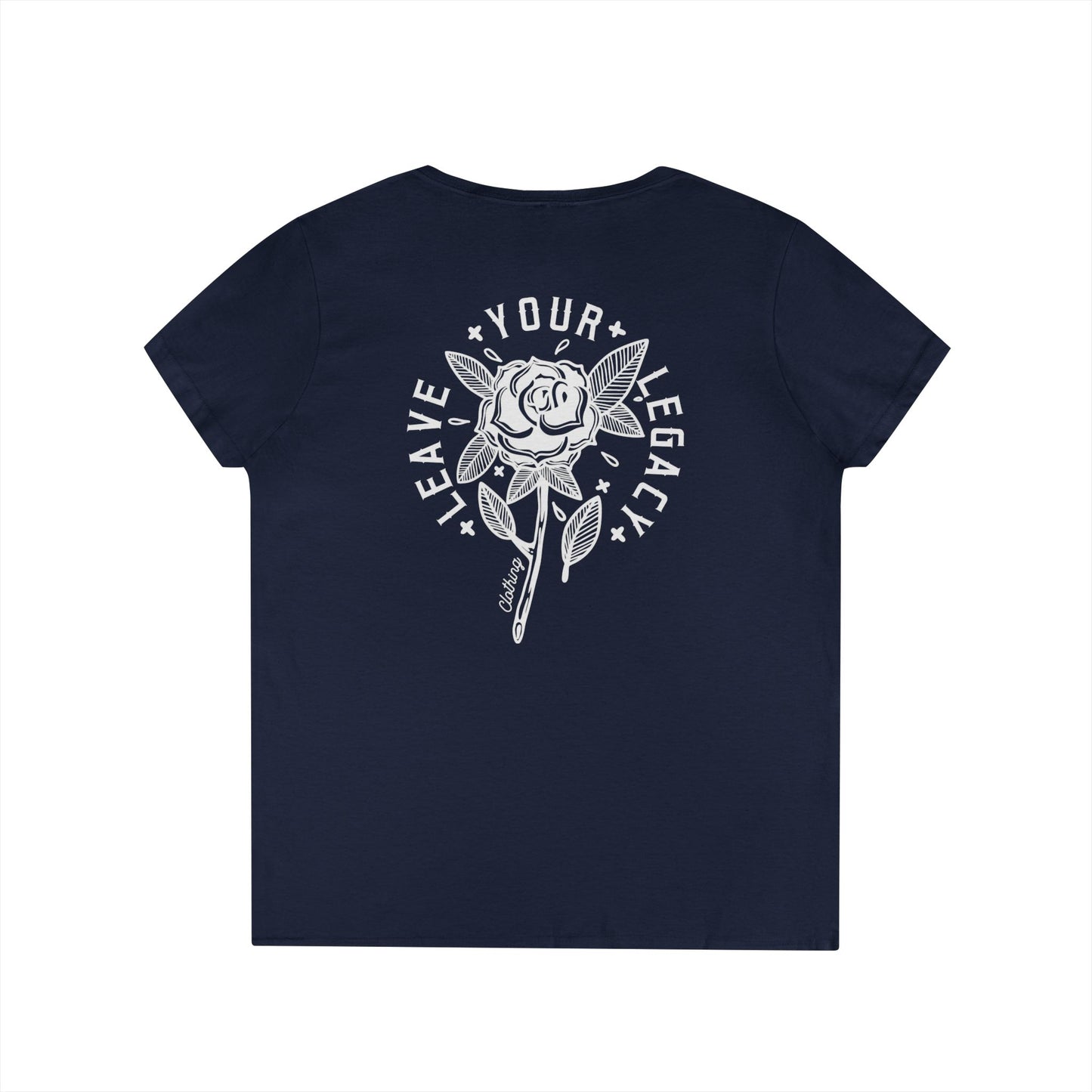 Women's 'Rose Stem' V-Neck T-Shirt
